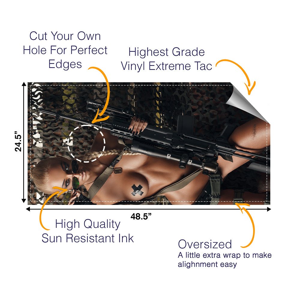 Army Girl Cornhole Boards Wraps (Set of 2)