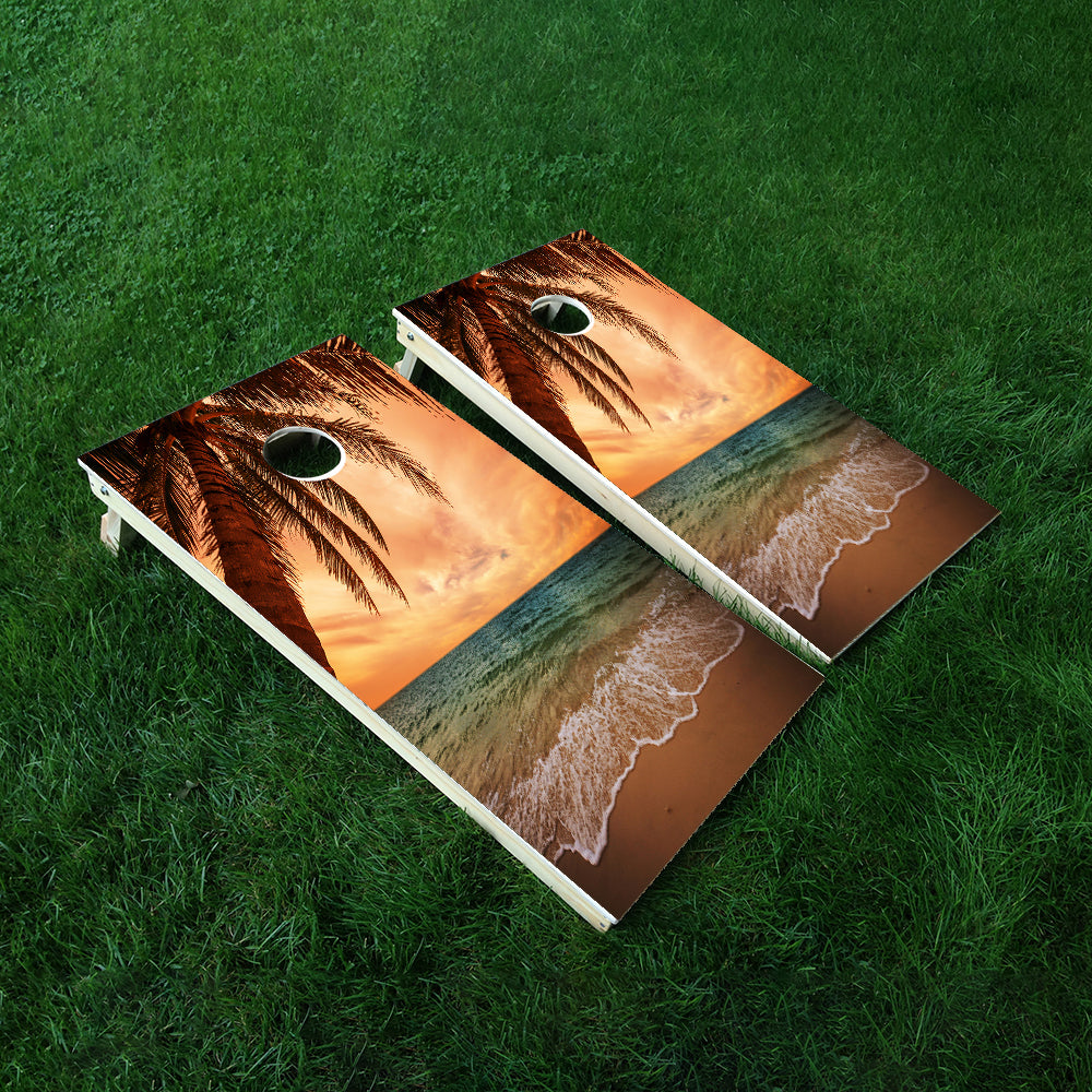 Ocean Colorful Cornhole Boards Wraps (Set of 2)