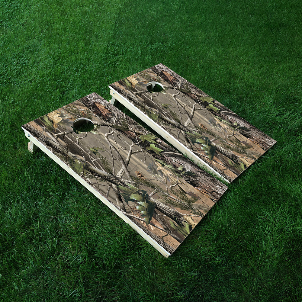 Hunting Camo Cornhole Boards Wraps (Set of 2)