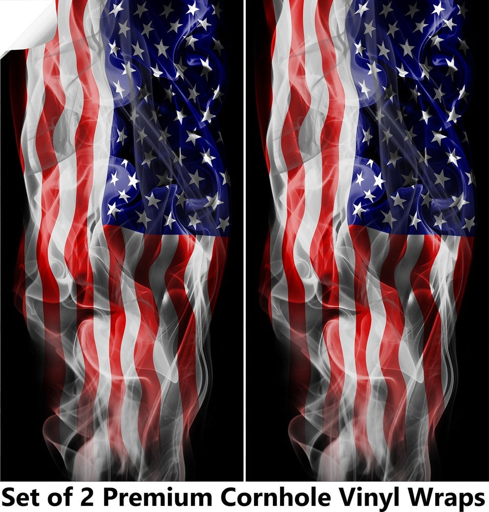 Windy Flag Cornhole Boards Wraps (Set of 2)