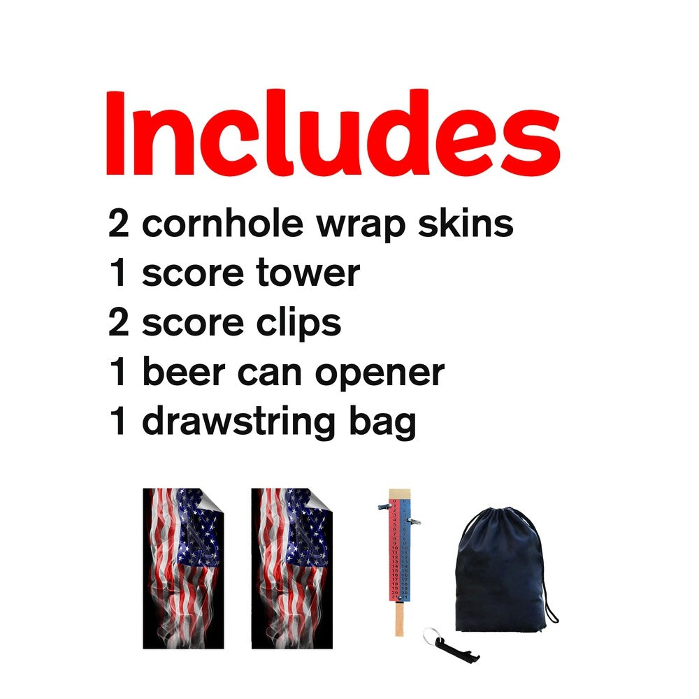 Windy Flag Cornhole Boards Wraps (Set of 2)