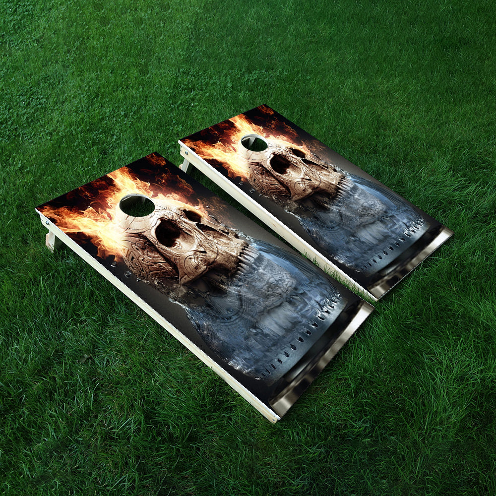 Melting Glass Cornhole Boards Wraps (Set of 2)