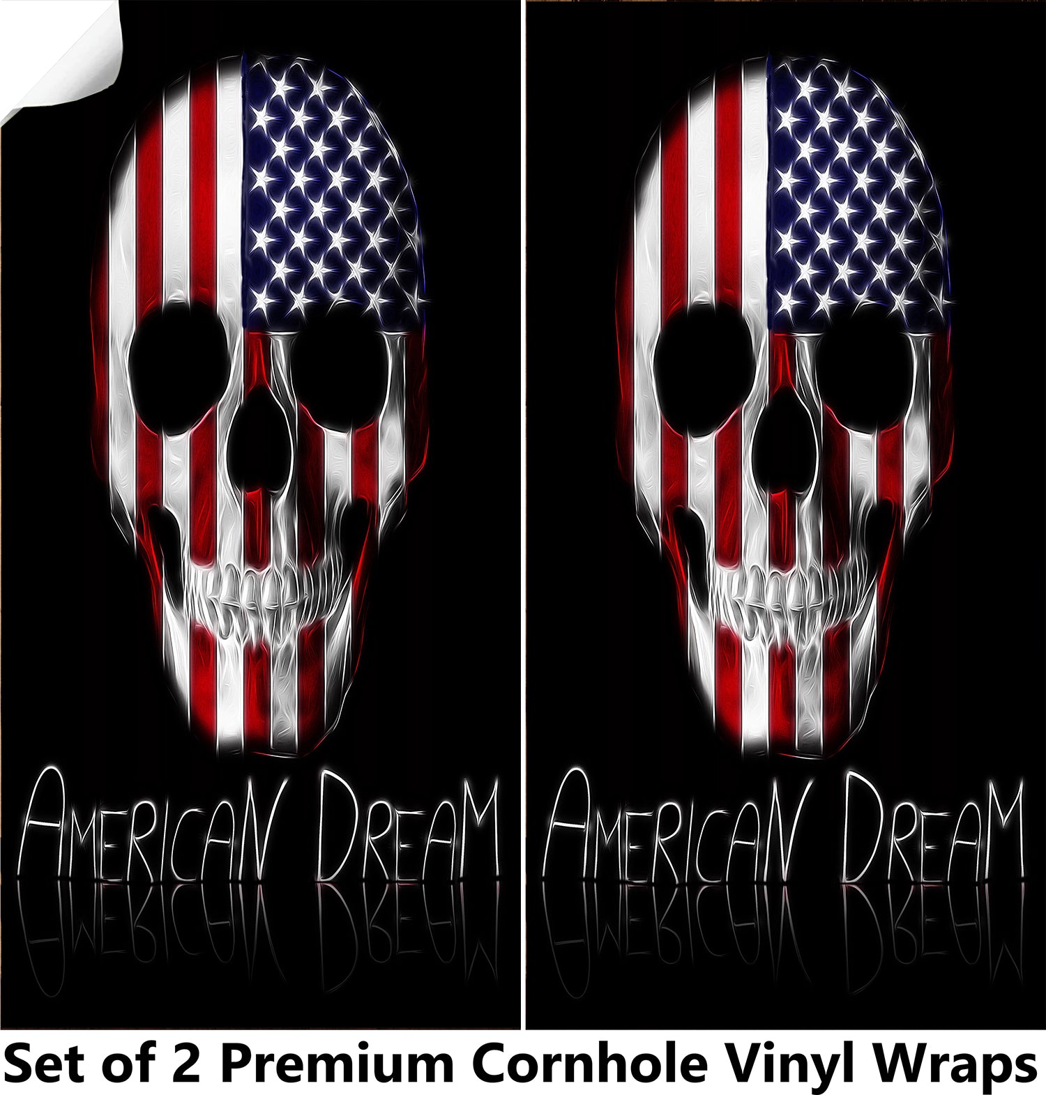 American Dream Cornhole Boards Wraps (Set of 2)