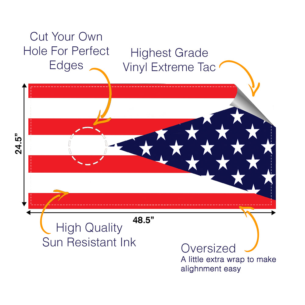 Stars Striples Cornhole Boards Wraps (Set of 2)