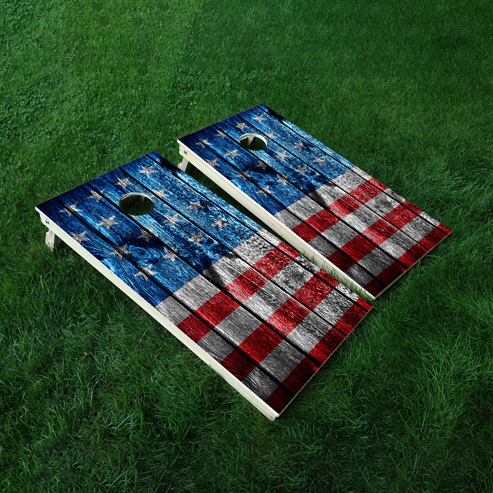 Wooden Panel Cornhole Boards Wraps (Set of 2)