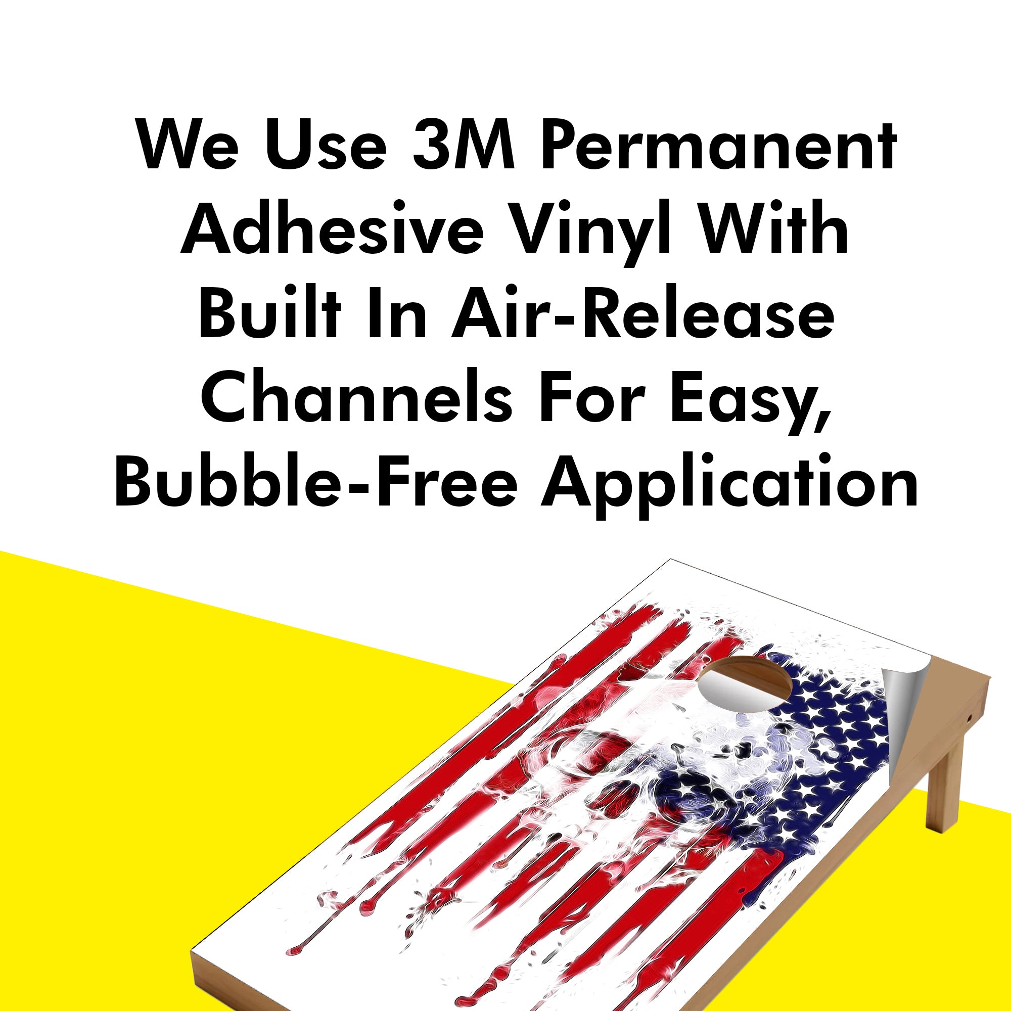 Skull Flag Cornhole Boards Wraps (Set of 2)