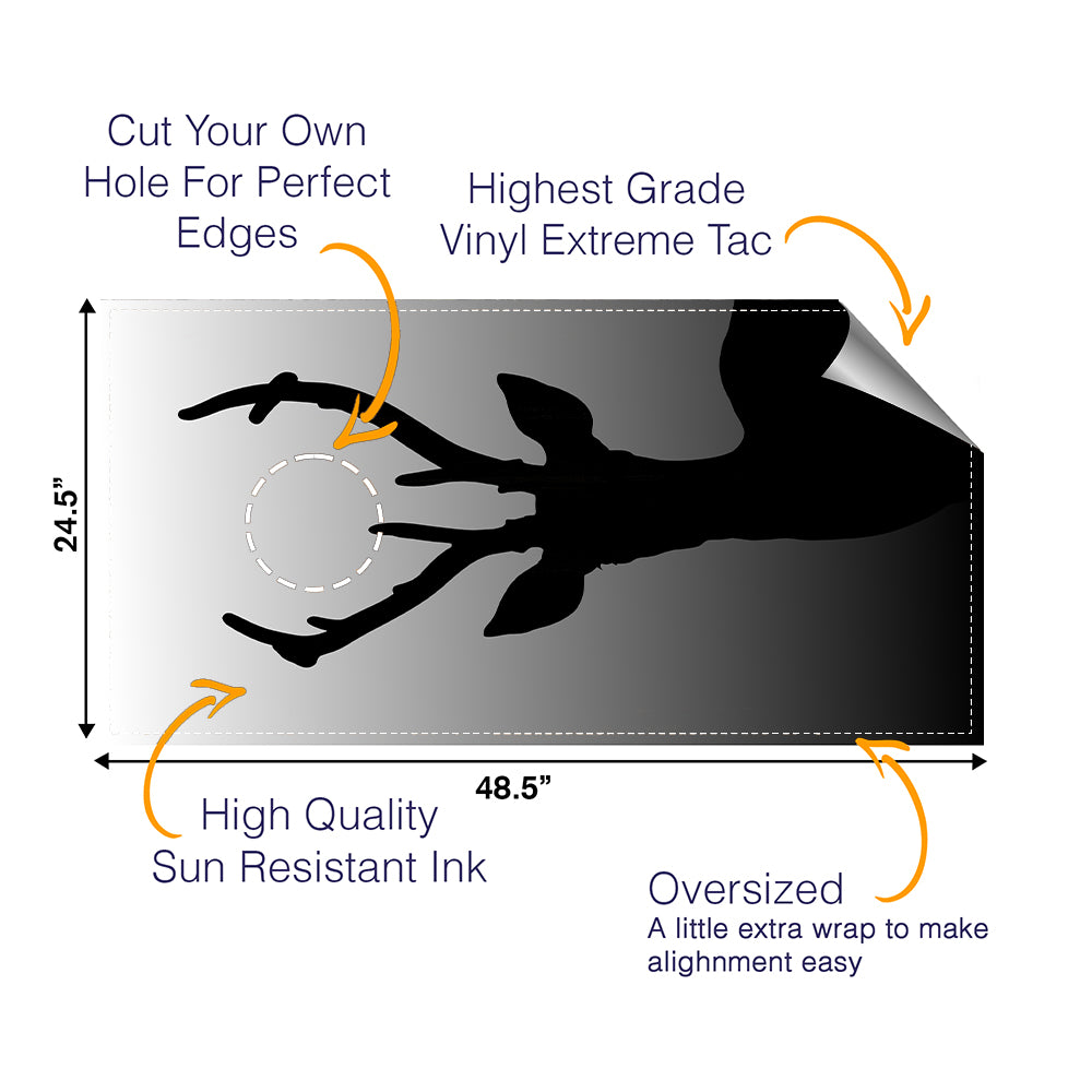 Black Deer Cornhole Boards Wraps (Set of 2)