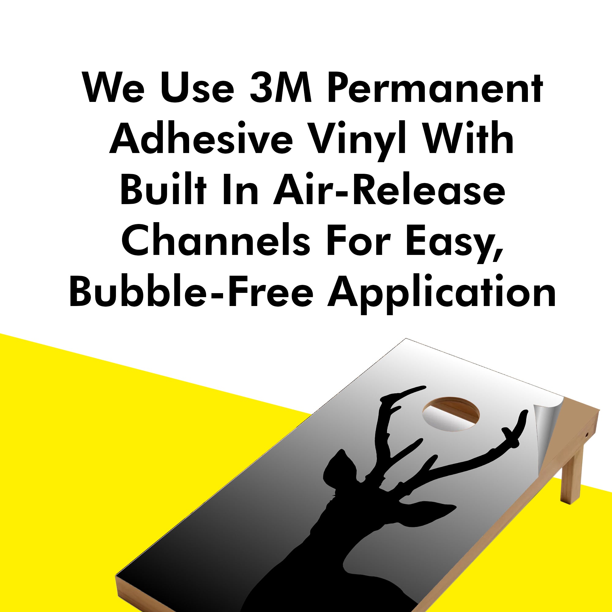 Black Deer Cornhole Boards Wraps (Set of 2)