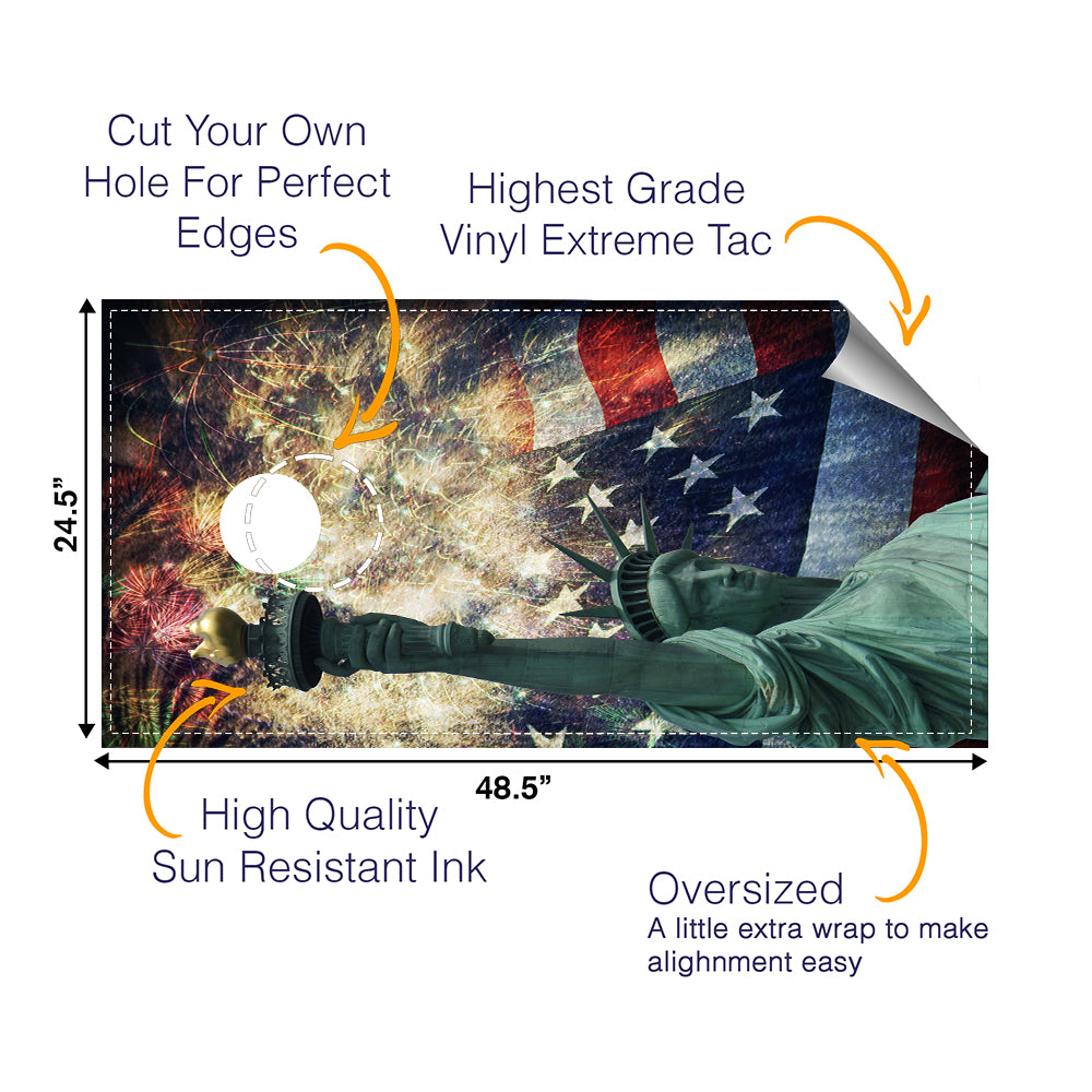 Statue of Liberty Cornhole Boards Wraps (Set of 2)