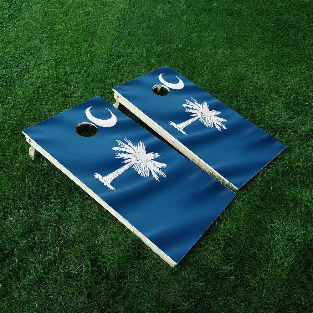 South Carolina Classic State Flag Cornhole Boards Wraps (Set of 2)