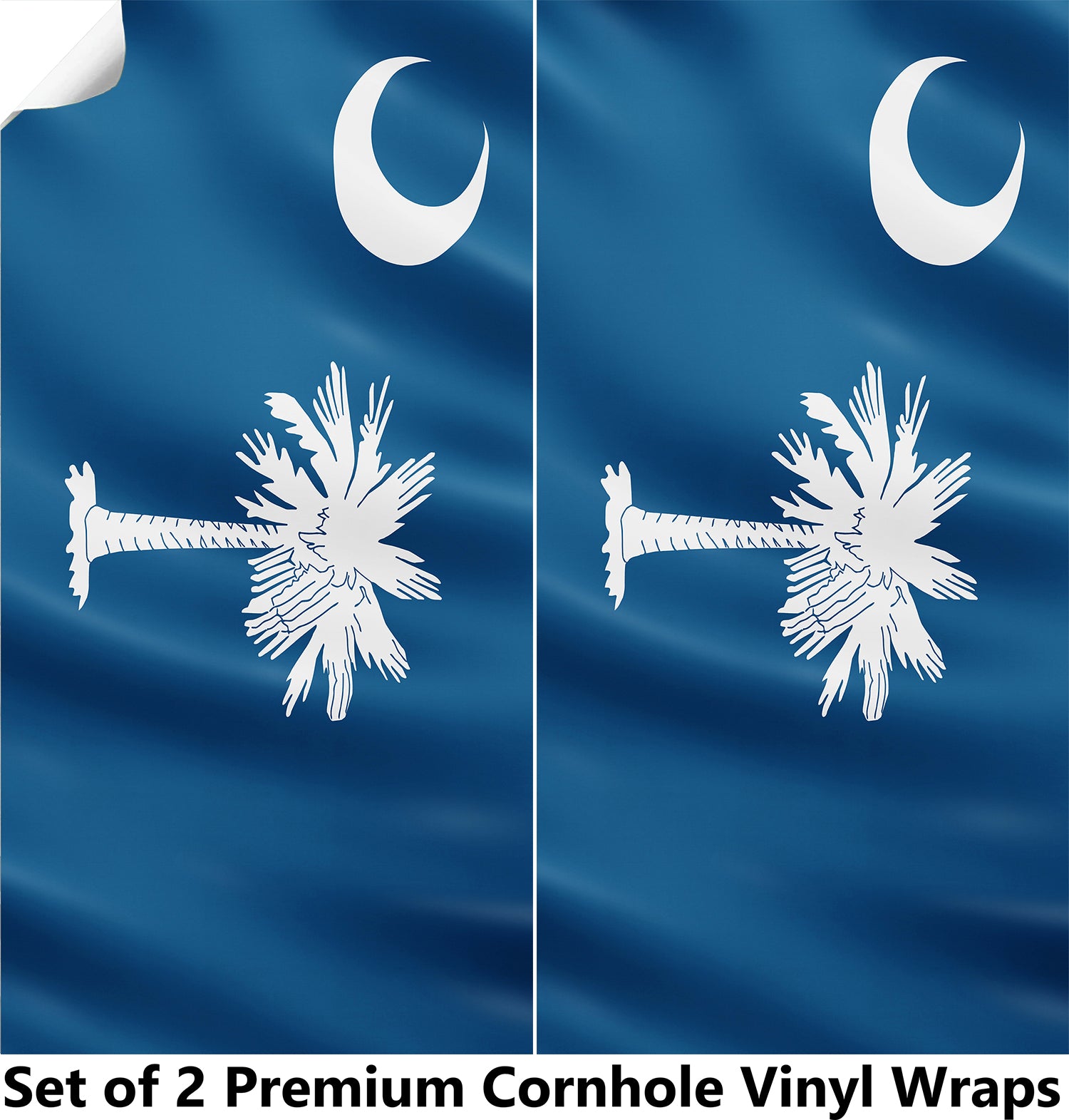 South Carolina Classic State Flag Cornhole Boards Wraps (Set of 2)