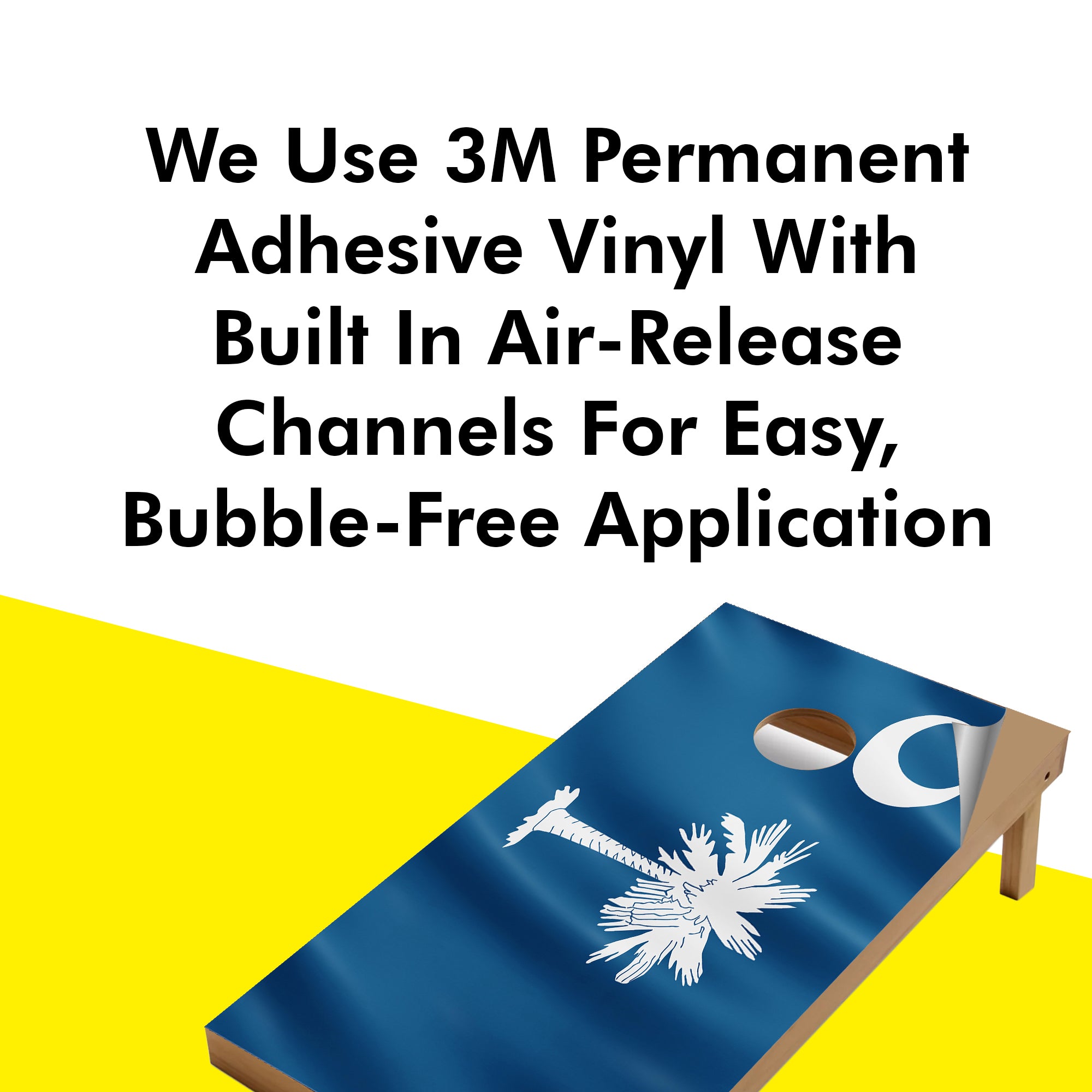 South Carolina Classic State Flag Cornhole Boards Wraps (Set of 2)