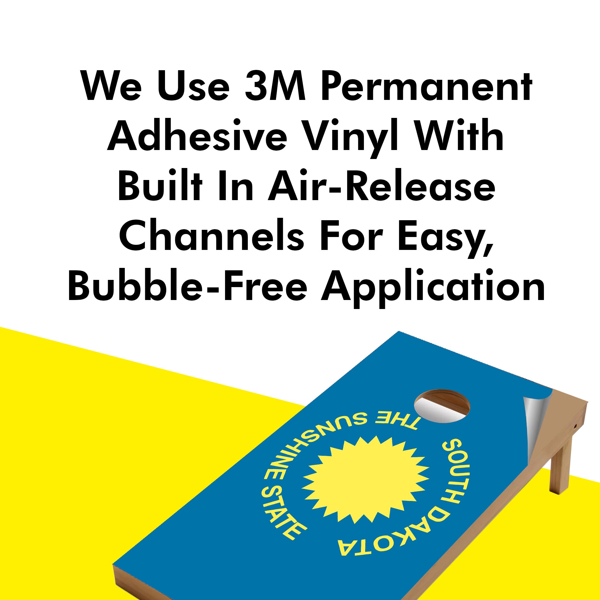 South Dakota Classic State Flag Cornhole Boards Wraps (Set of 2)