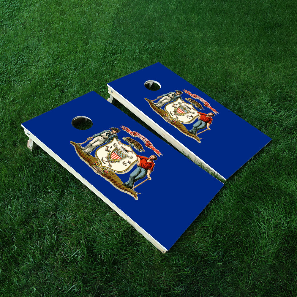 Wisconsin Classic State Flag Cornhole Boards Wraps (Set of 2)
