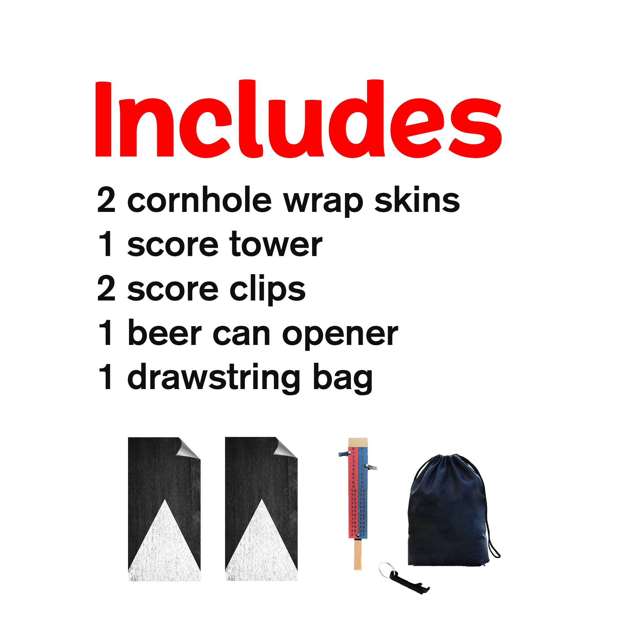 Black White Arrow Cornhole Boards Wraps (Set of 2)