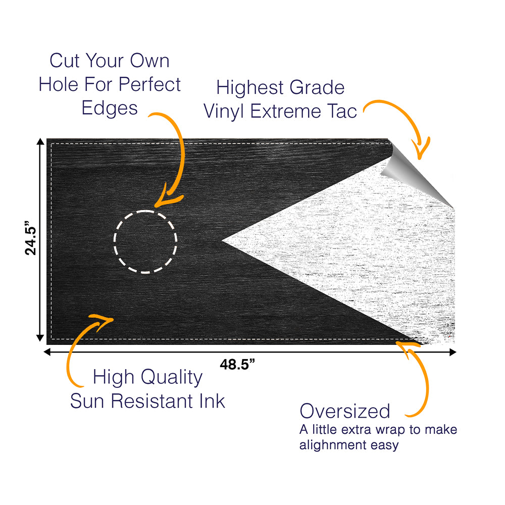 Black White Arrow Cornhole Boards Wraps (Set of 2)
