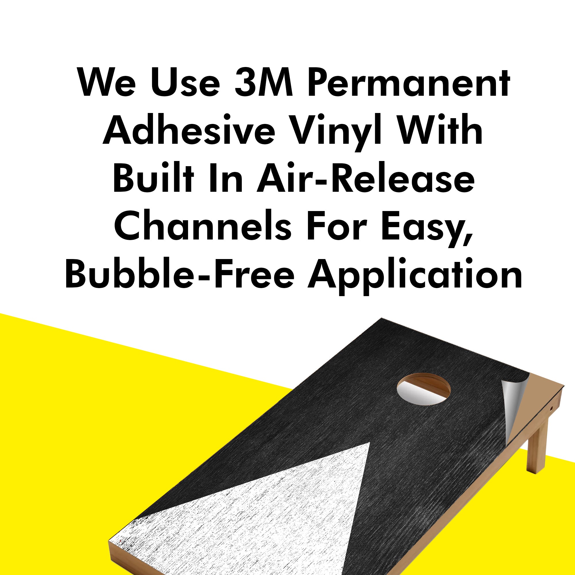 Black White Arrow Cornhole Boards Wraps (Set of 2)