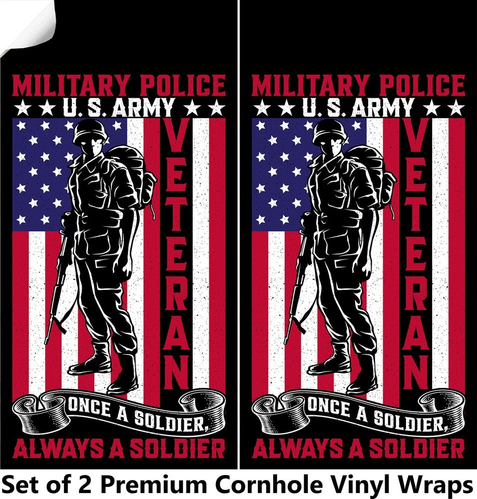 Always a Soldier Cornhole Boards Wraps (Set of 2)