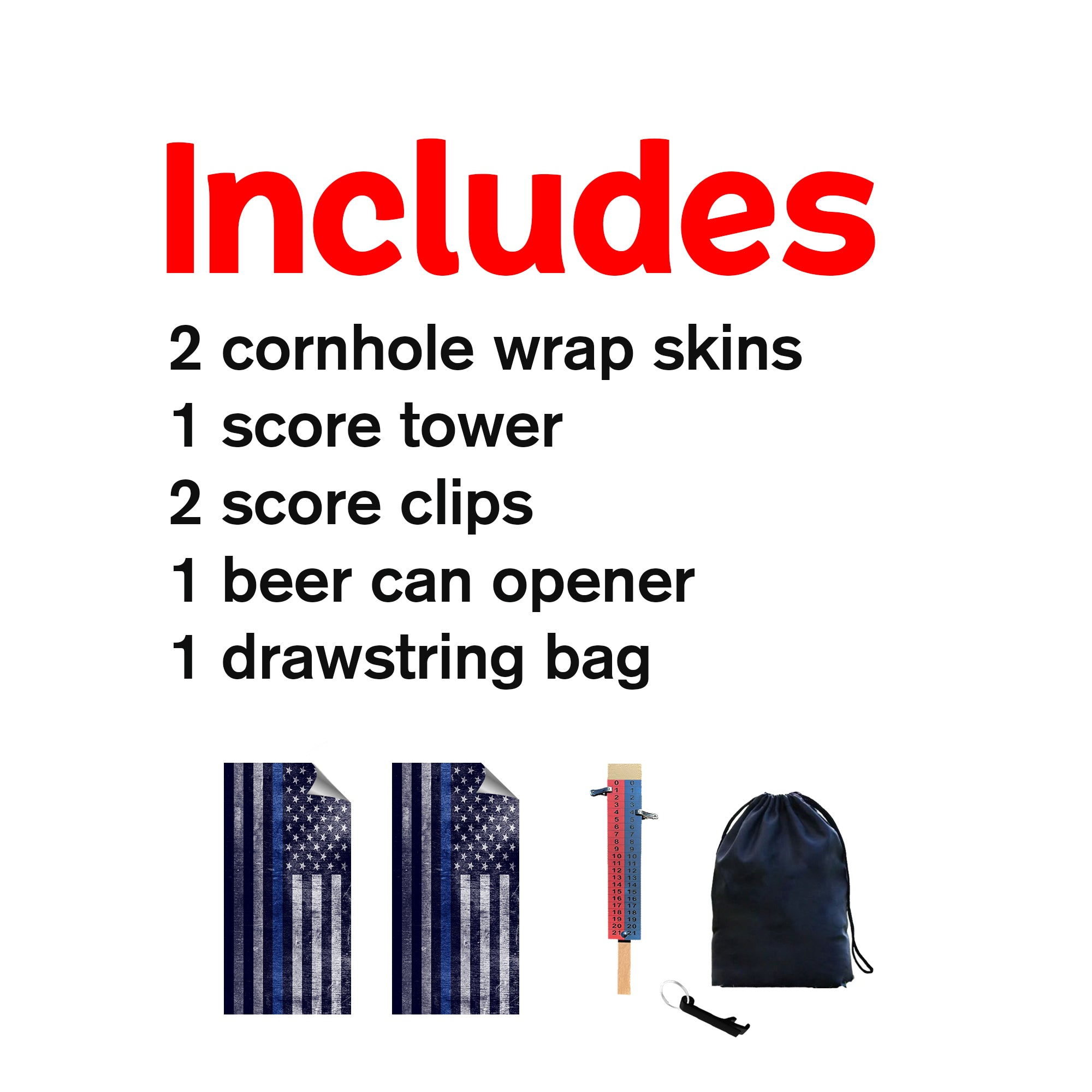 Cloudy Blue Lines Cornhole Boards Wraps (Set of 2)