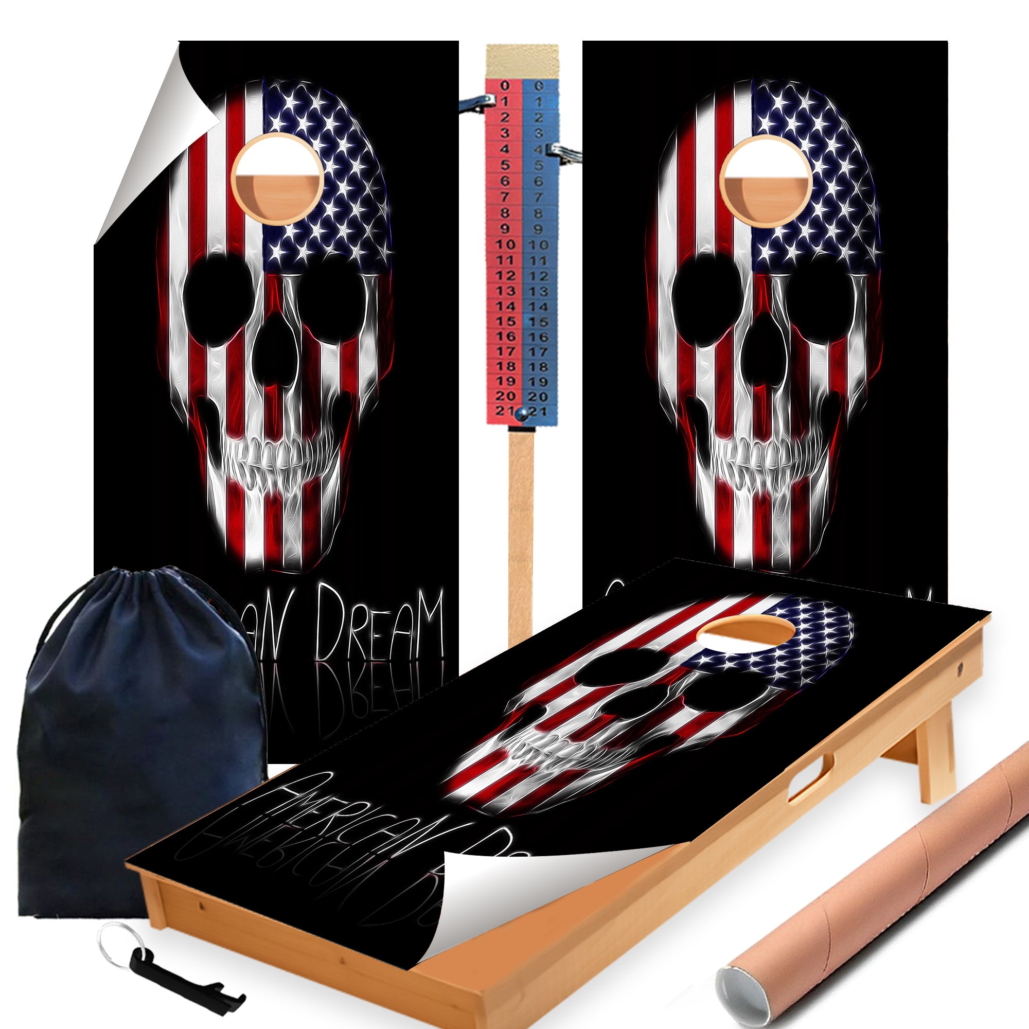 American Dream Cornhole Boards Wraps (Set of 2)