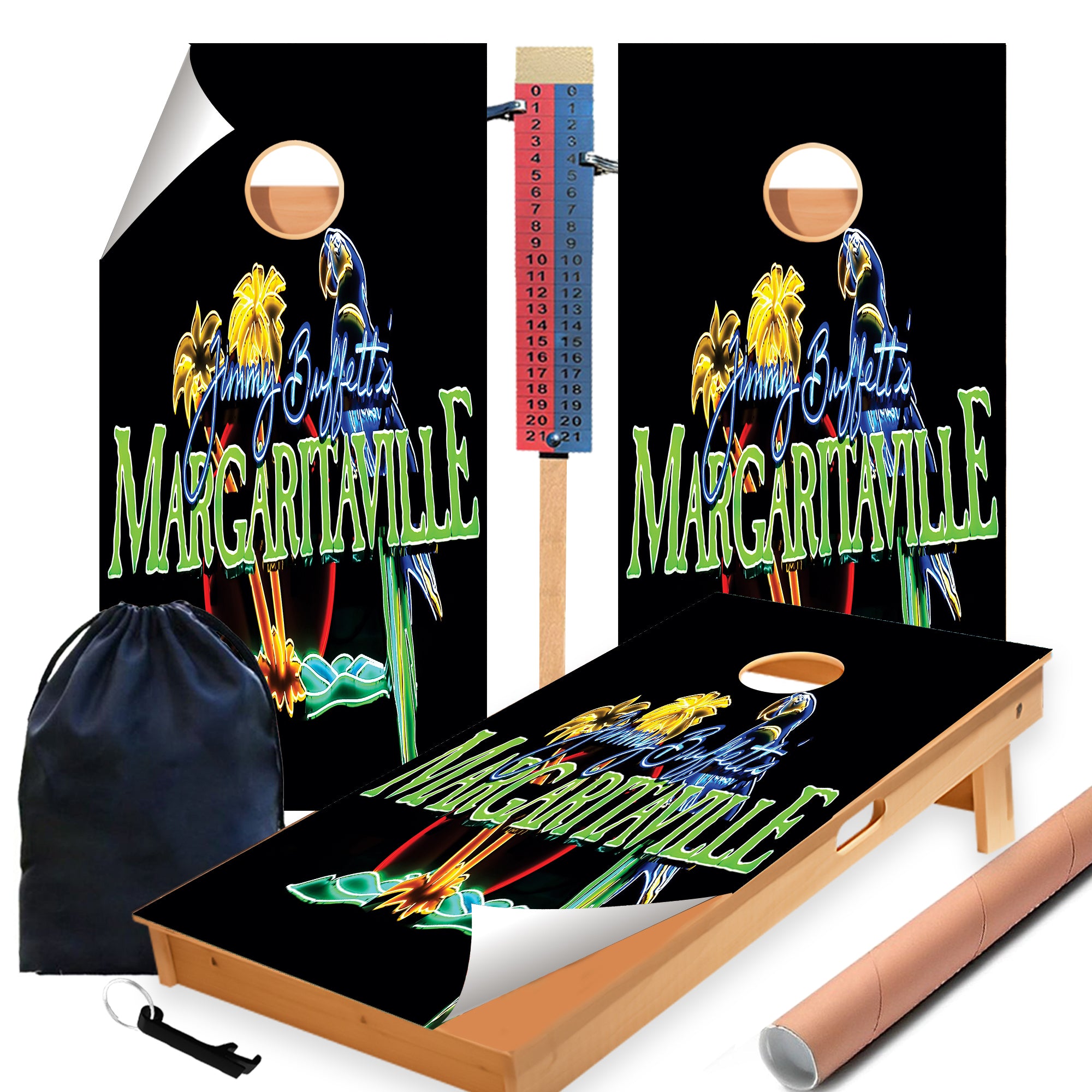 Margaritavile Cornhole Boards Wraps (Set of 2)