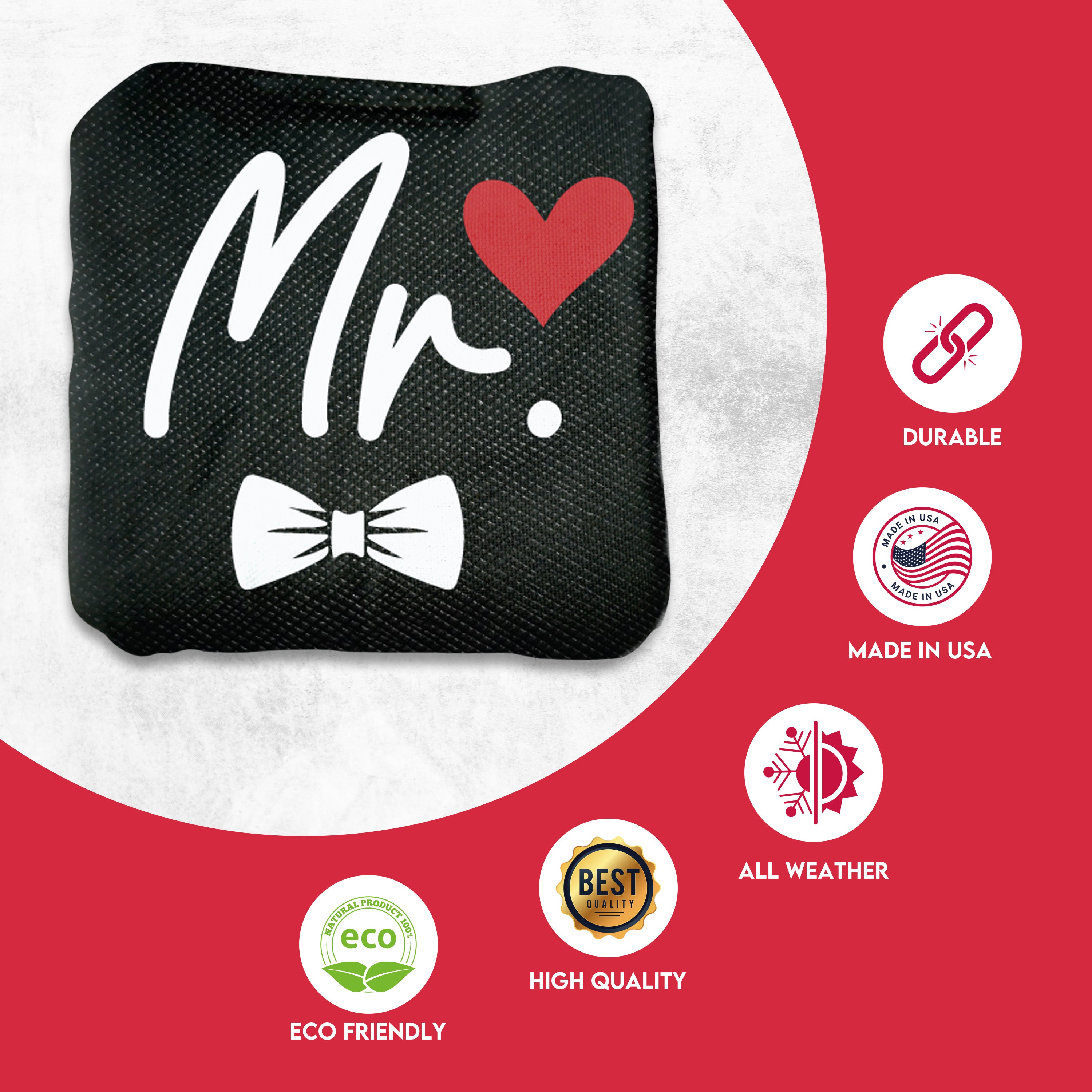 Mr. Mrs. Cornhole Bags - Set of 8