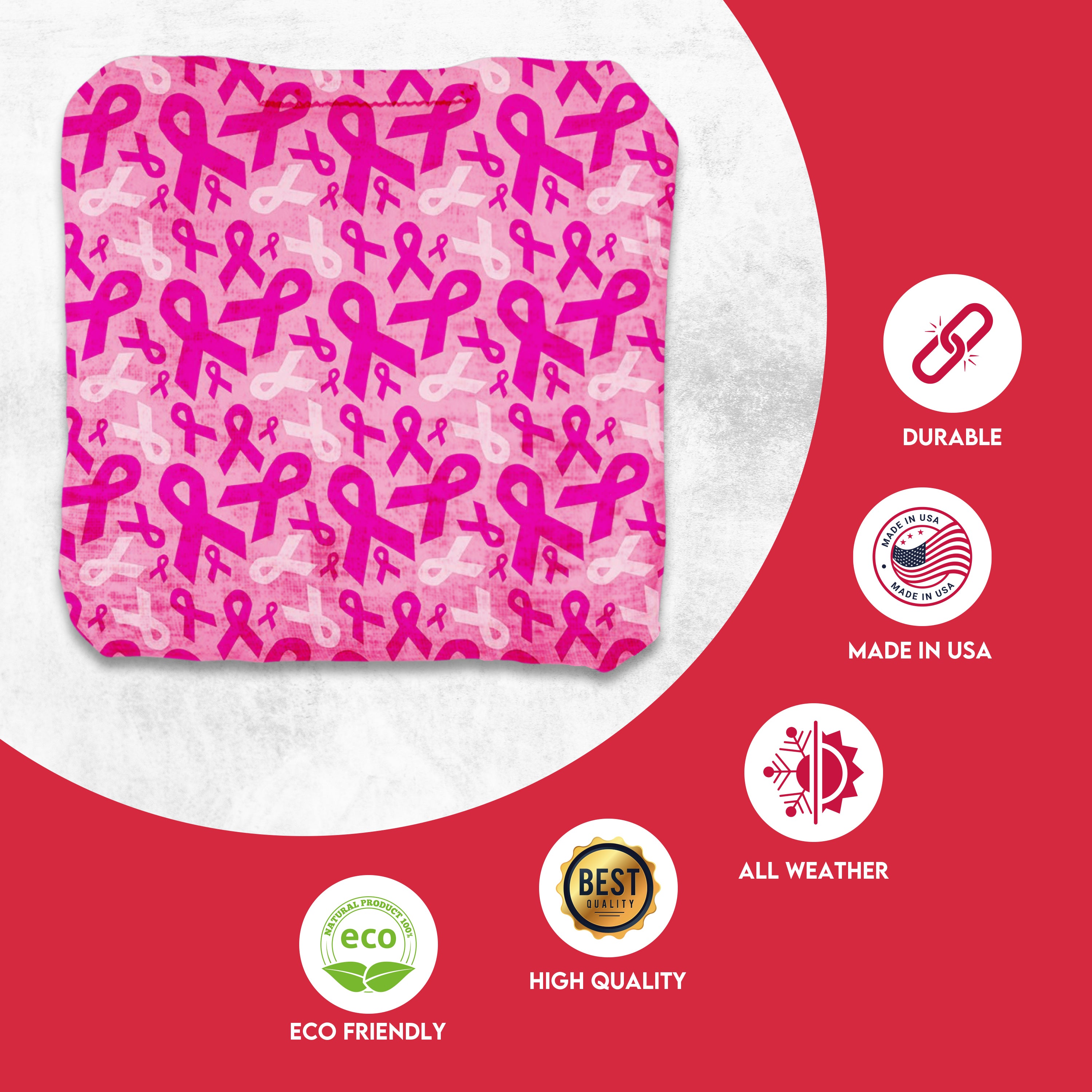 Breast Cancer Cornhole Bags - Set of 8