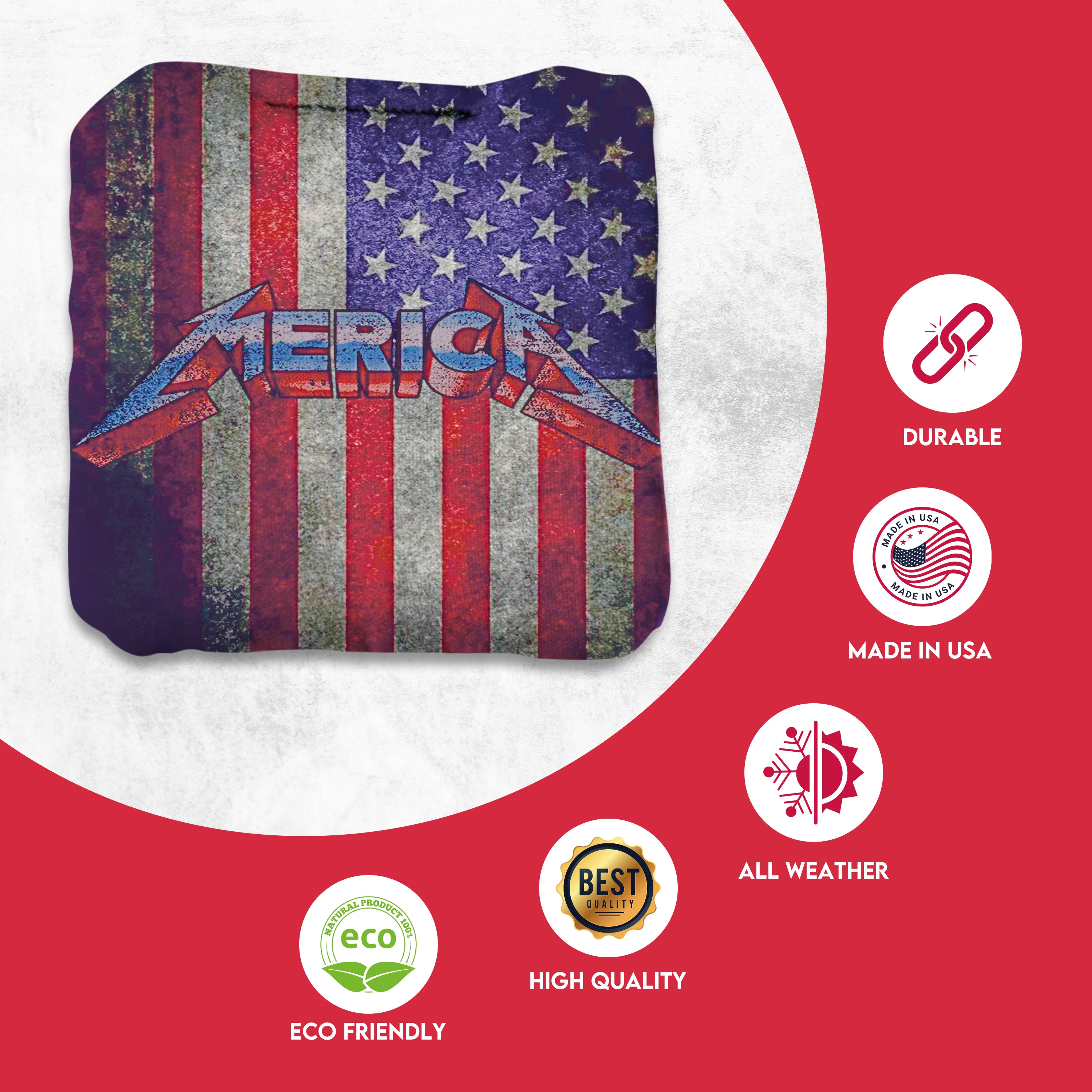 American Flag Cornhole Bags - Set of 8