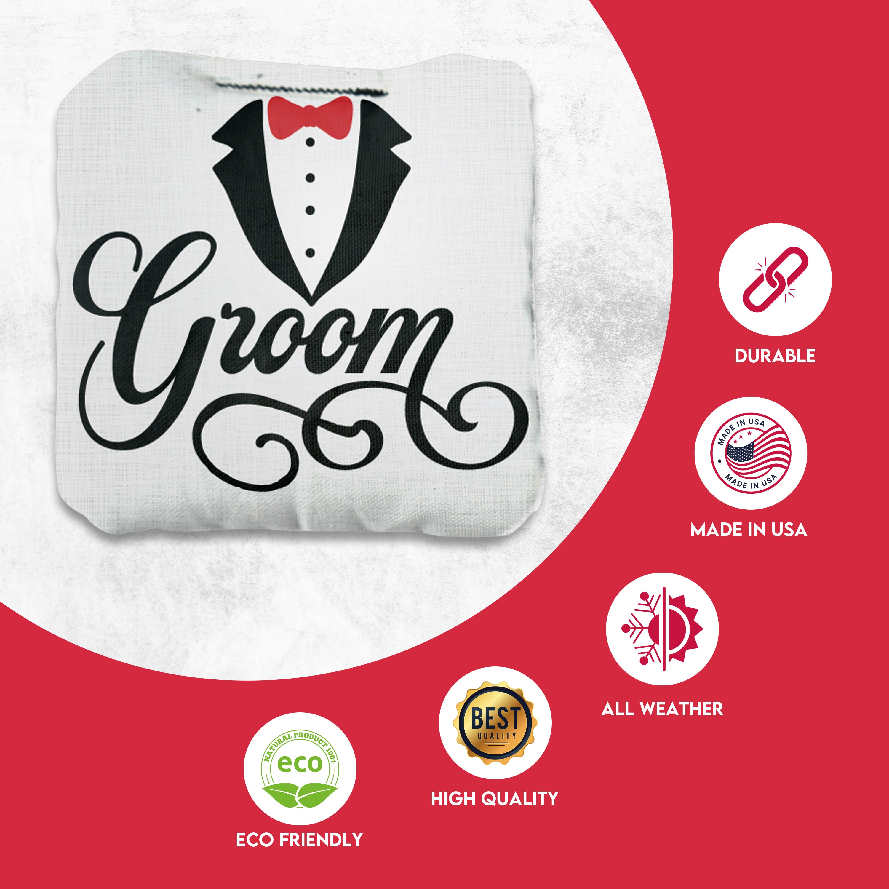 Bride Groom Cornhole Bags - Set of 8