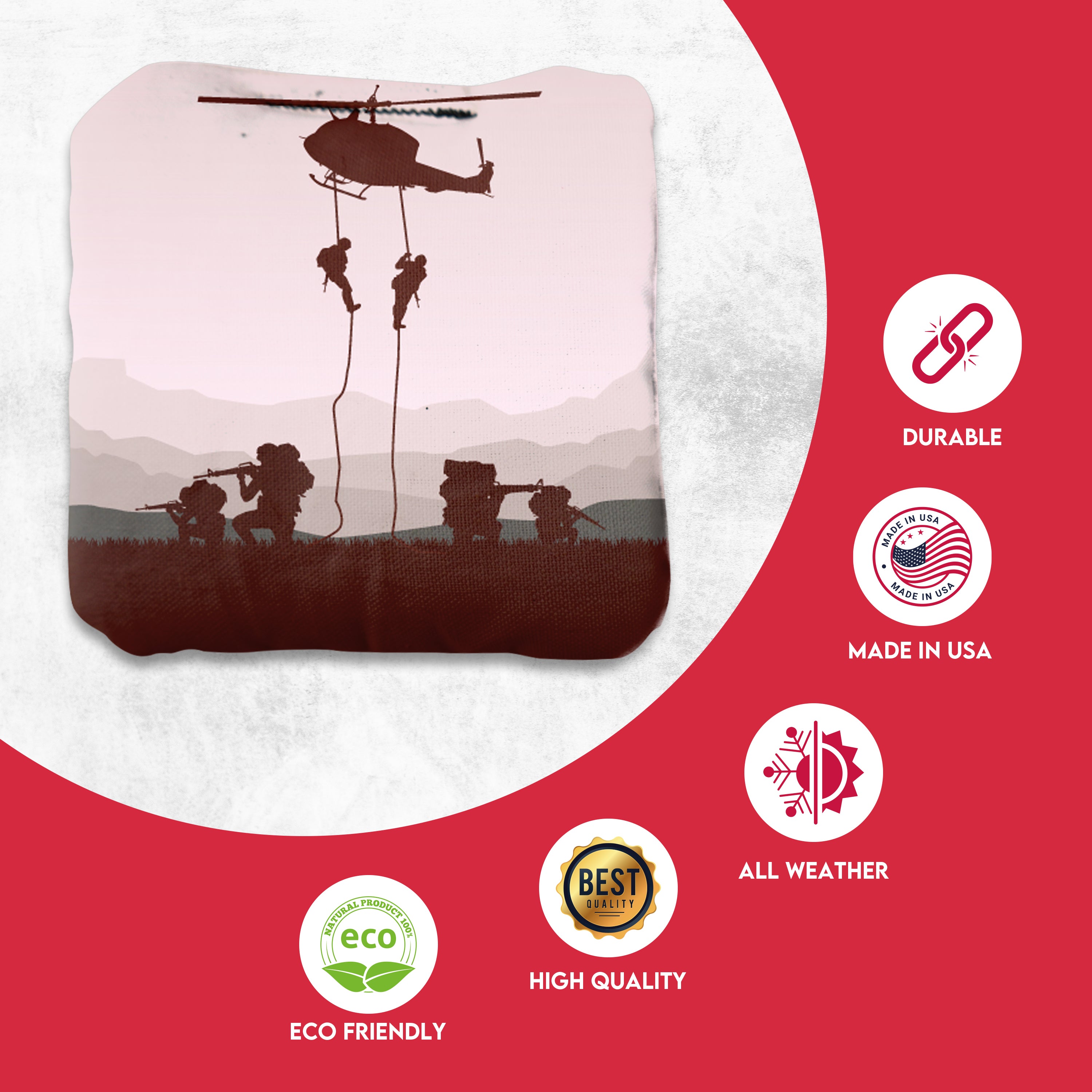 Helicopter Squad Cornhole Bags - Set of 8