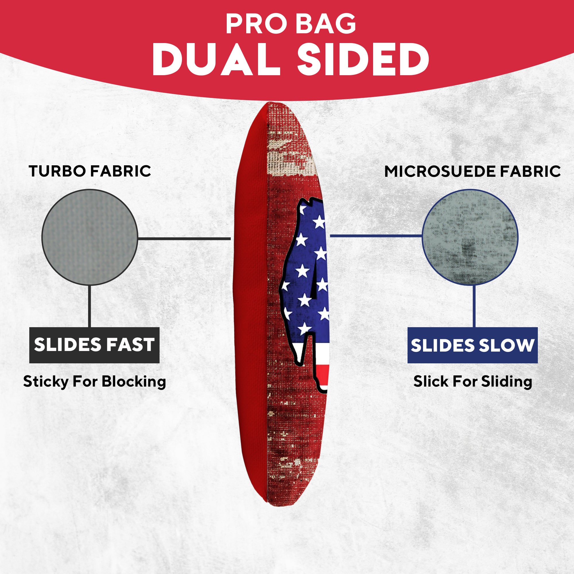 American Blue and Red Cornhole Bags - Set of 8