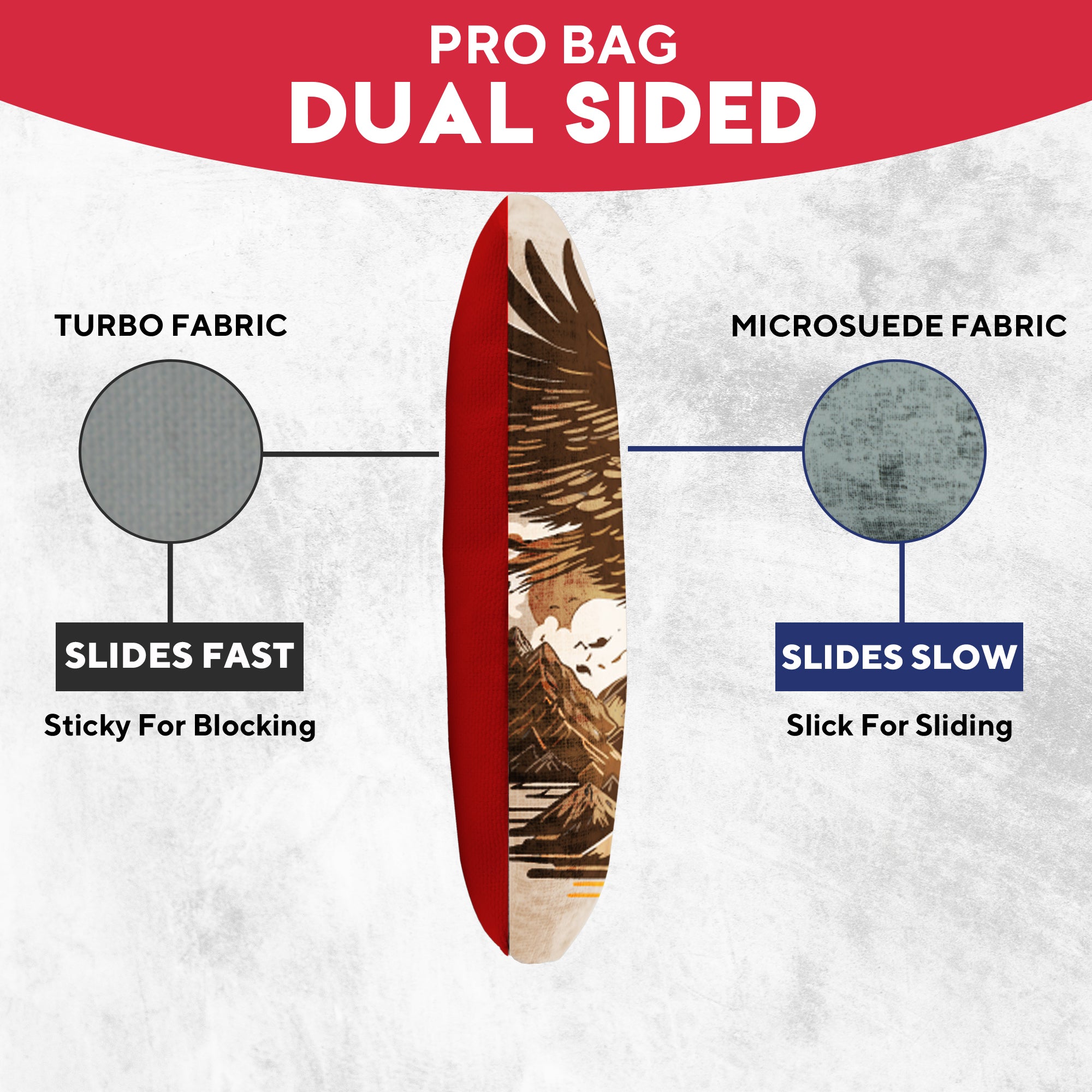 Blue Gold Eagle Cornhole Bags - Set of 8