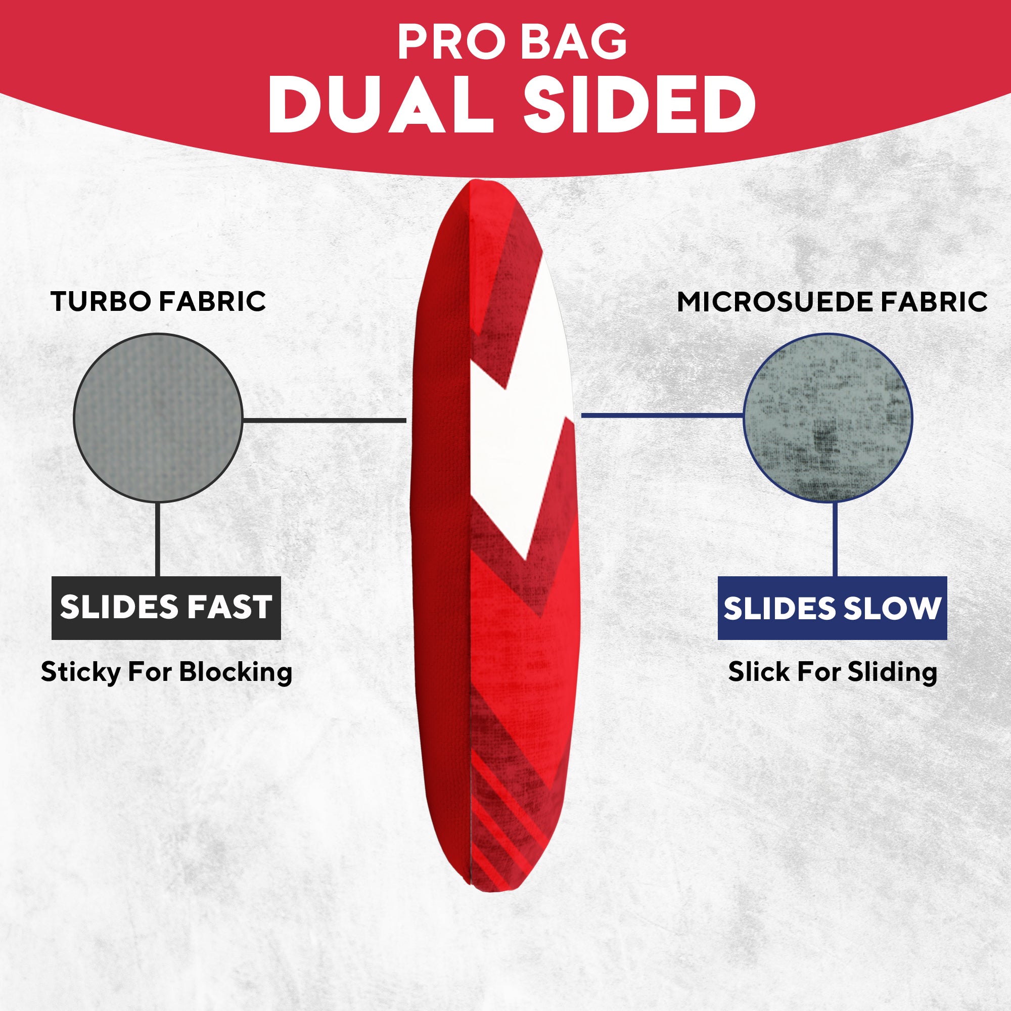 Red Black Zigzag Cornhole Bags - Set of 8