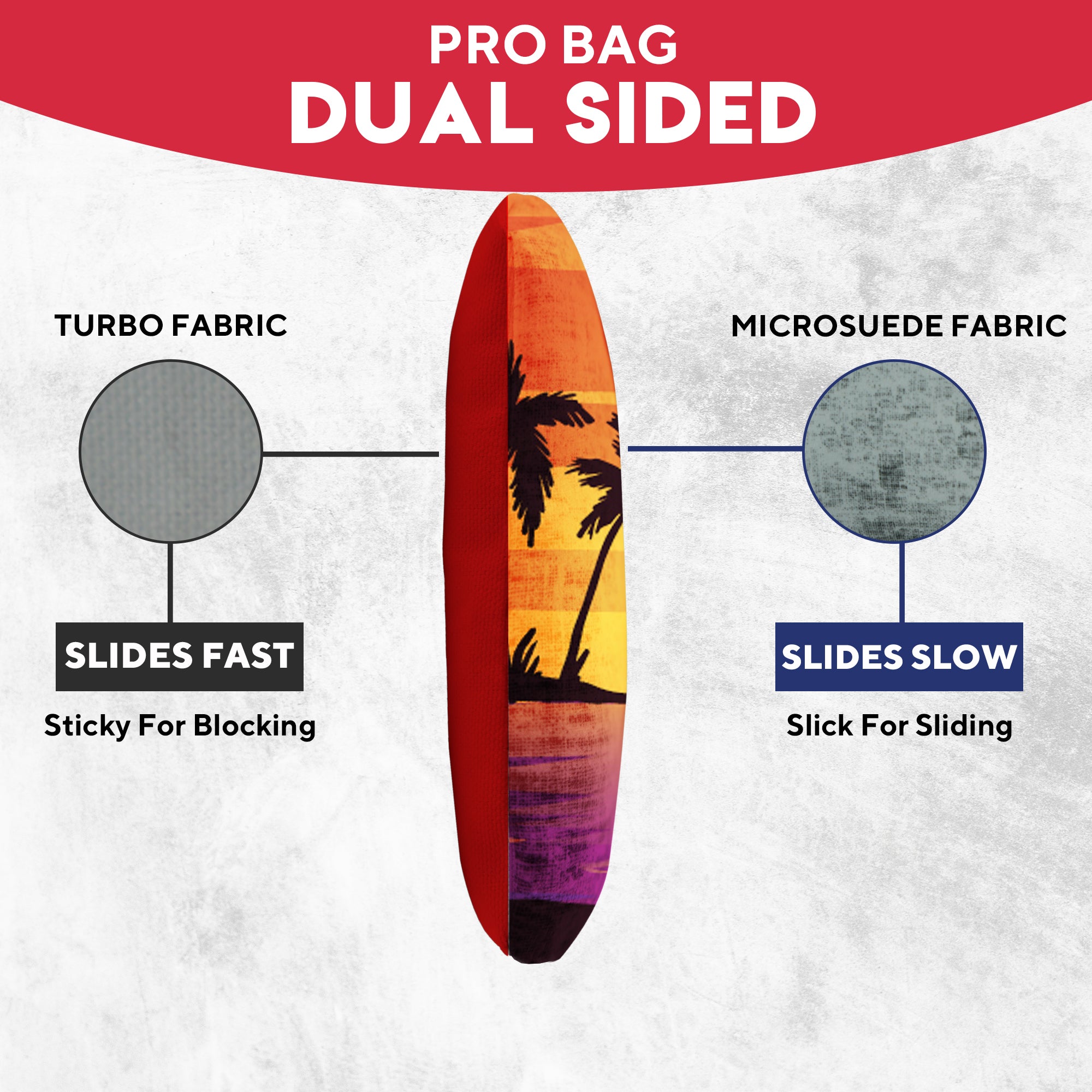 Orange Blue Beach Cornhole Bags - Set of 8