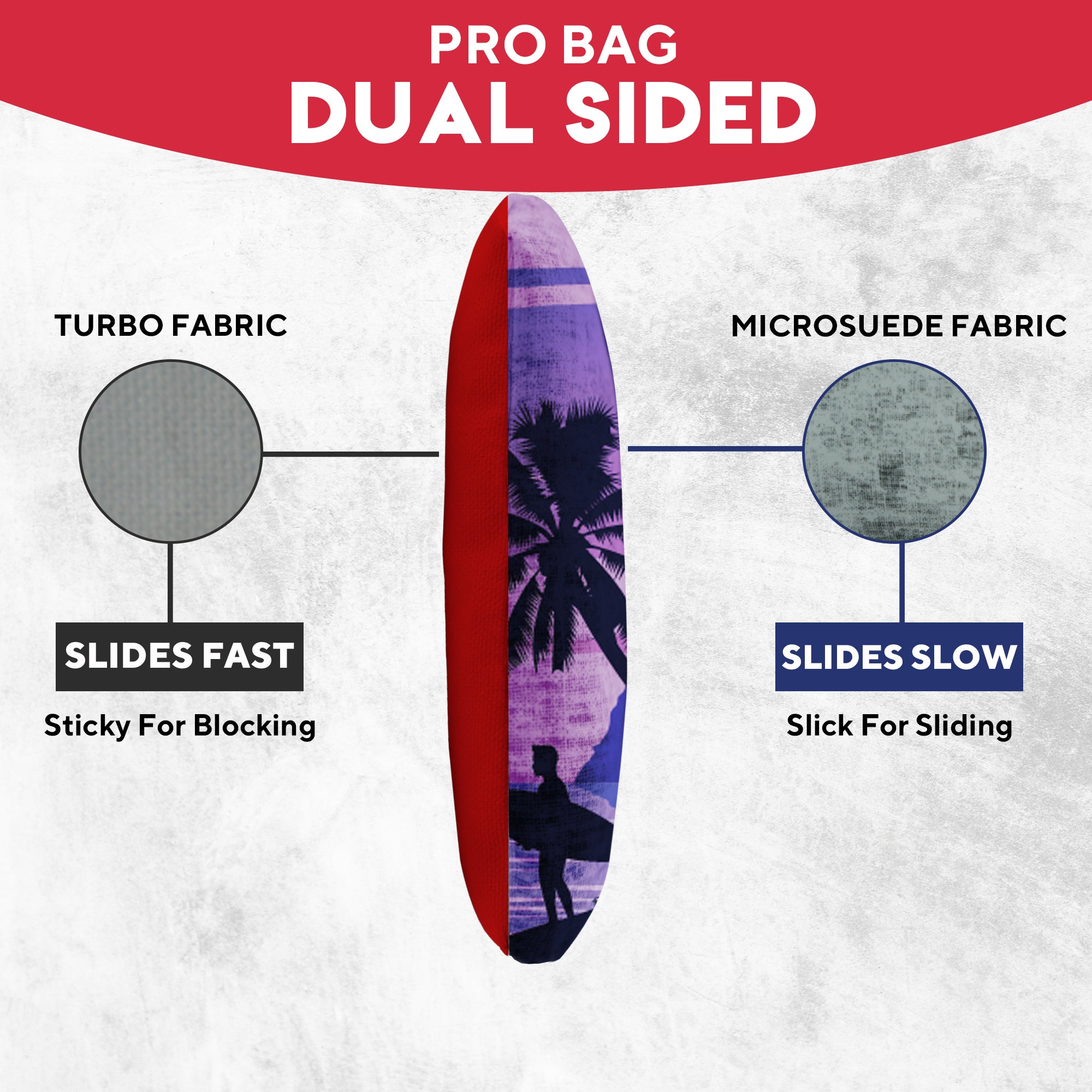 Orange Purple Beach Cornhole Bags - Set of 8