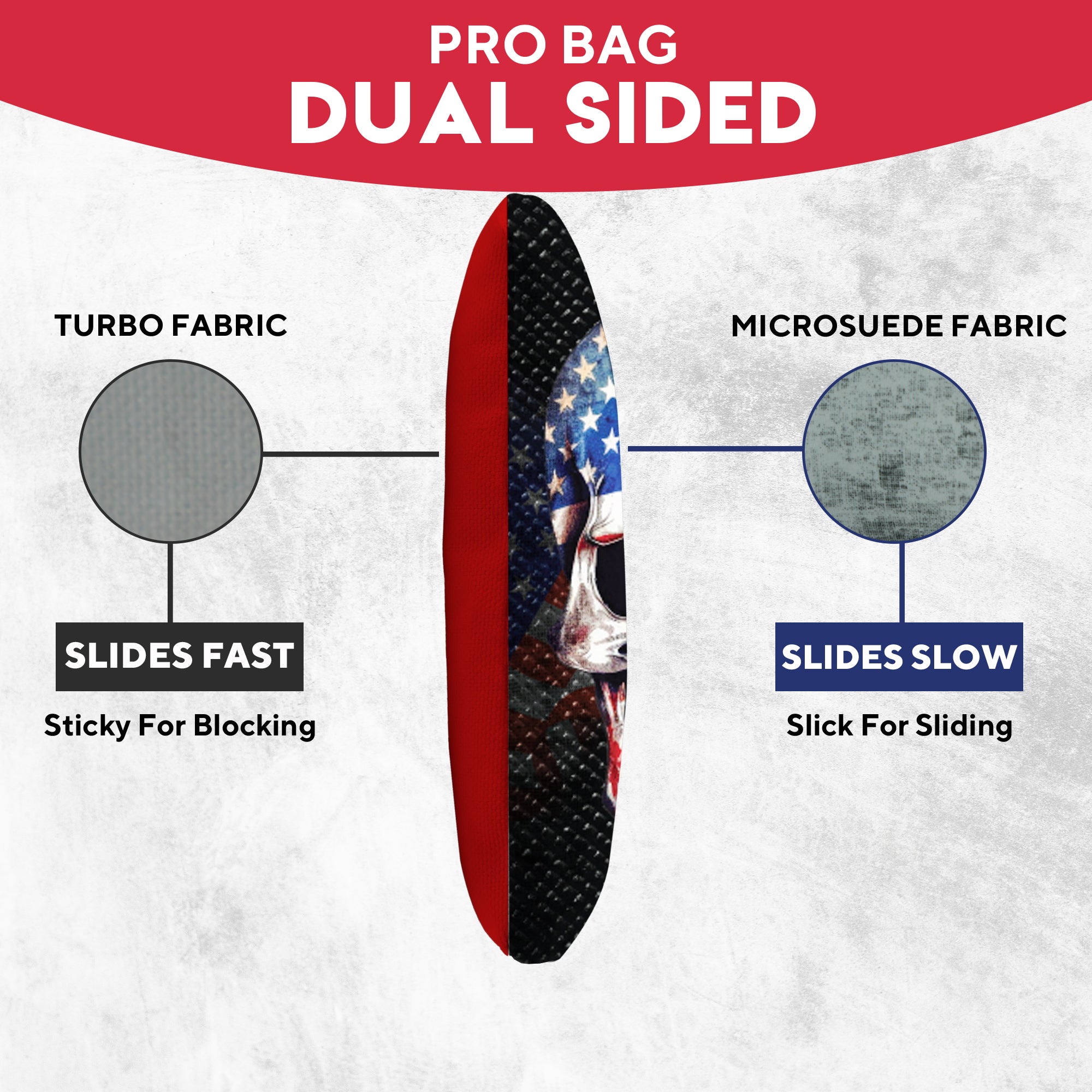 Flag Skull Cornhole Bags - Set of 8