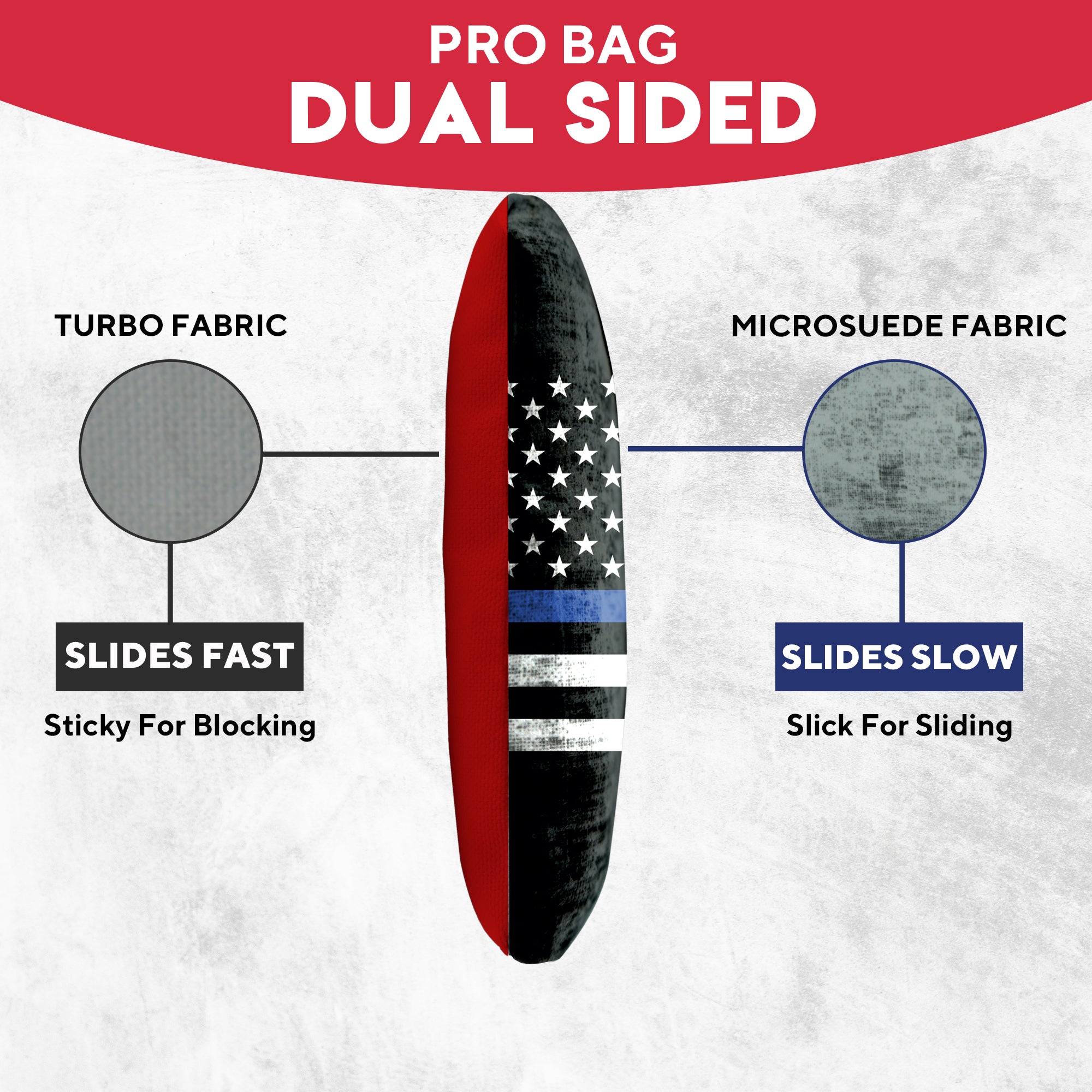 Blue Lines Flag Cornhole Bags - Set of 8