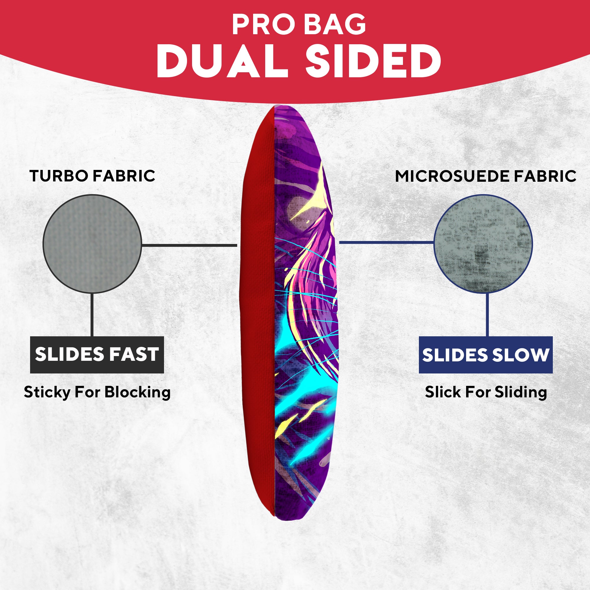 Purple Green Tiger Cornhole Bags - Set of 8