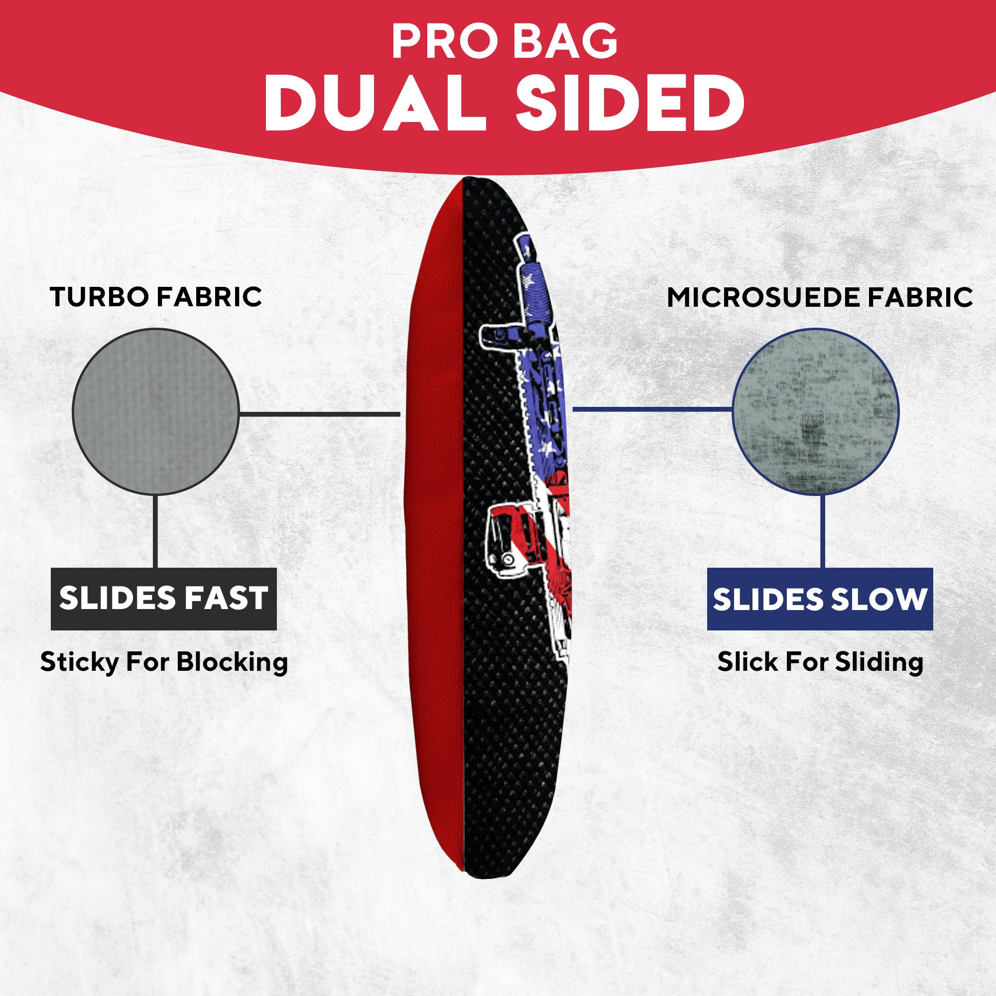 Flag Skull Guns Cornhole Bags - Set of 8