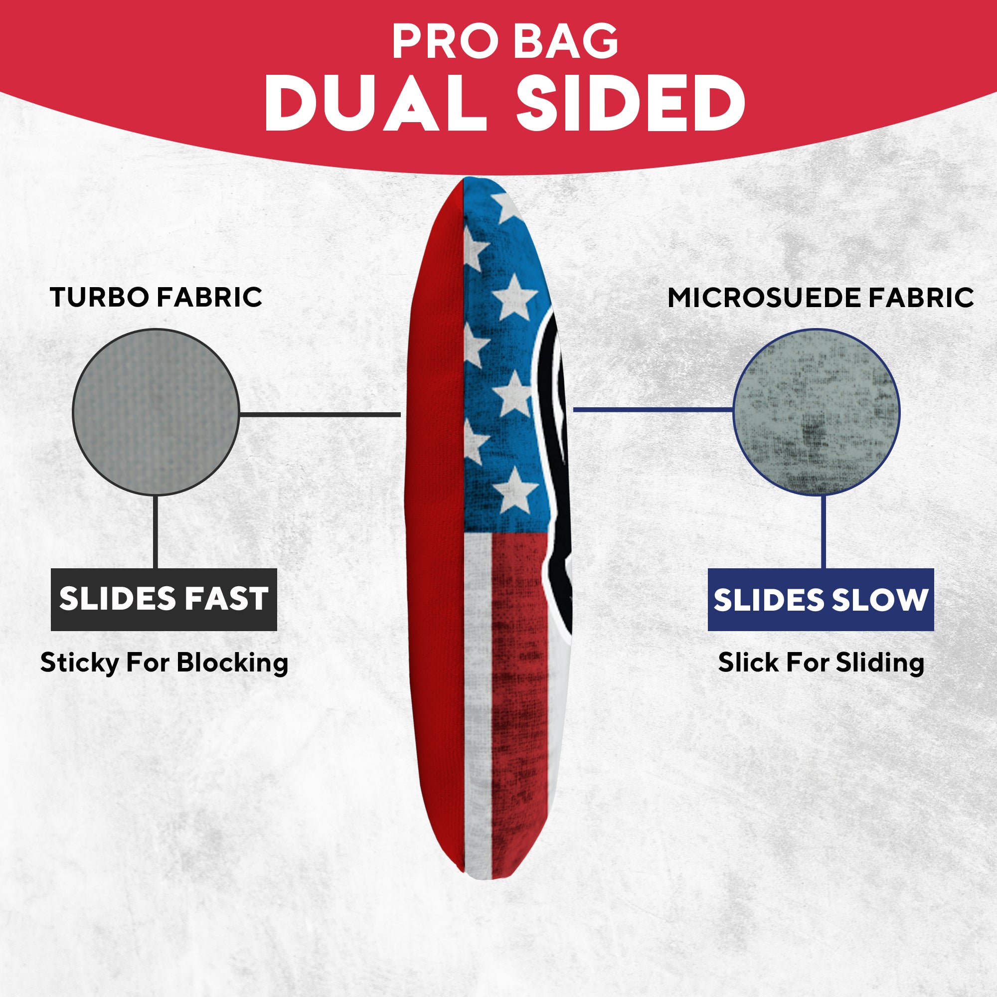 Skull Over Flag Cornhole Bags - Set of 8