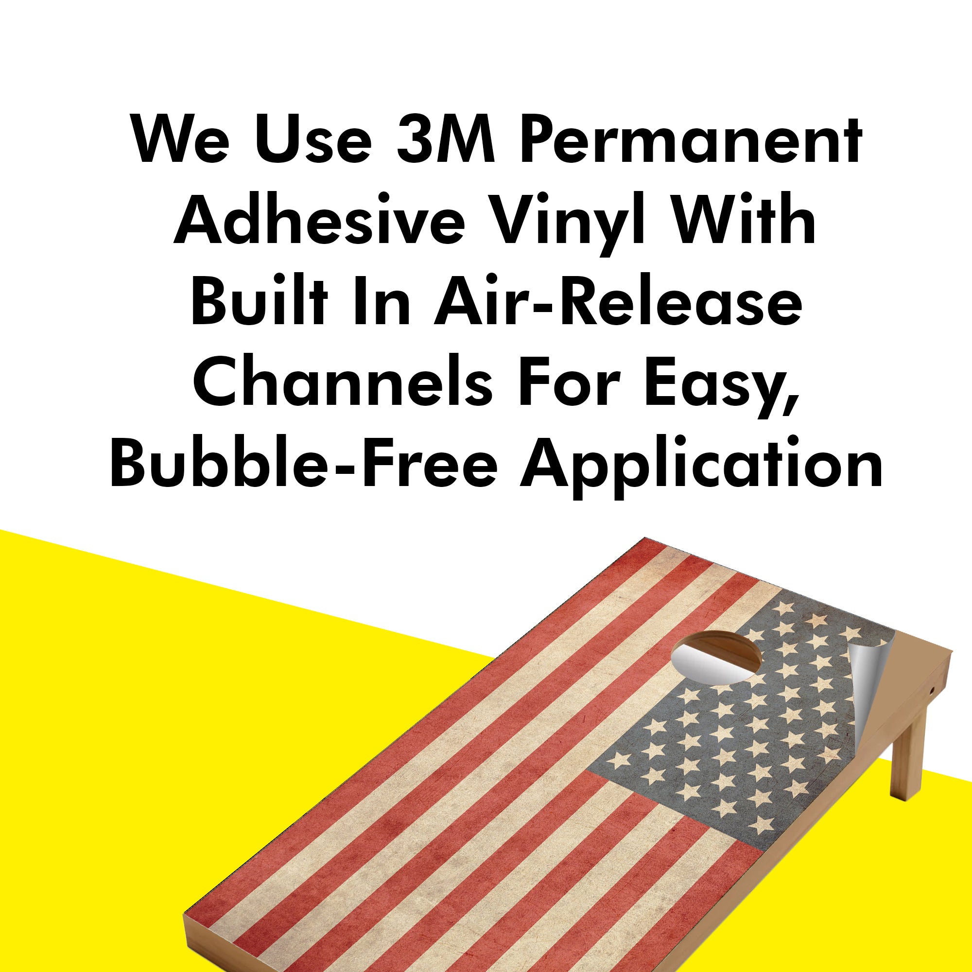 Classic Flag Cornhole Boards Wraps (Set of 2)