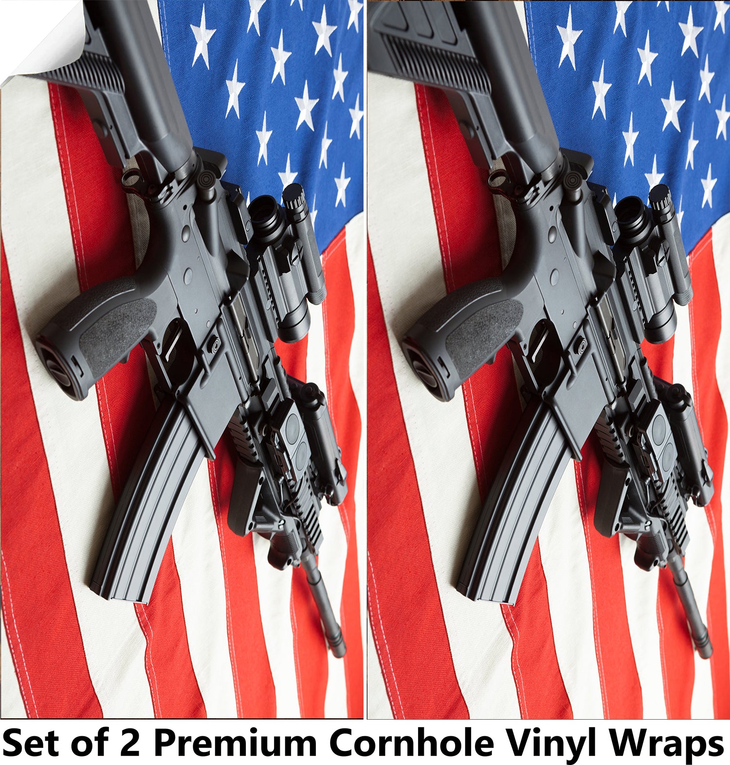 Army Flag Cornhole Boards Wraps (Set of 2)