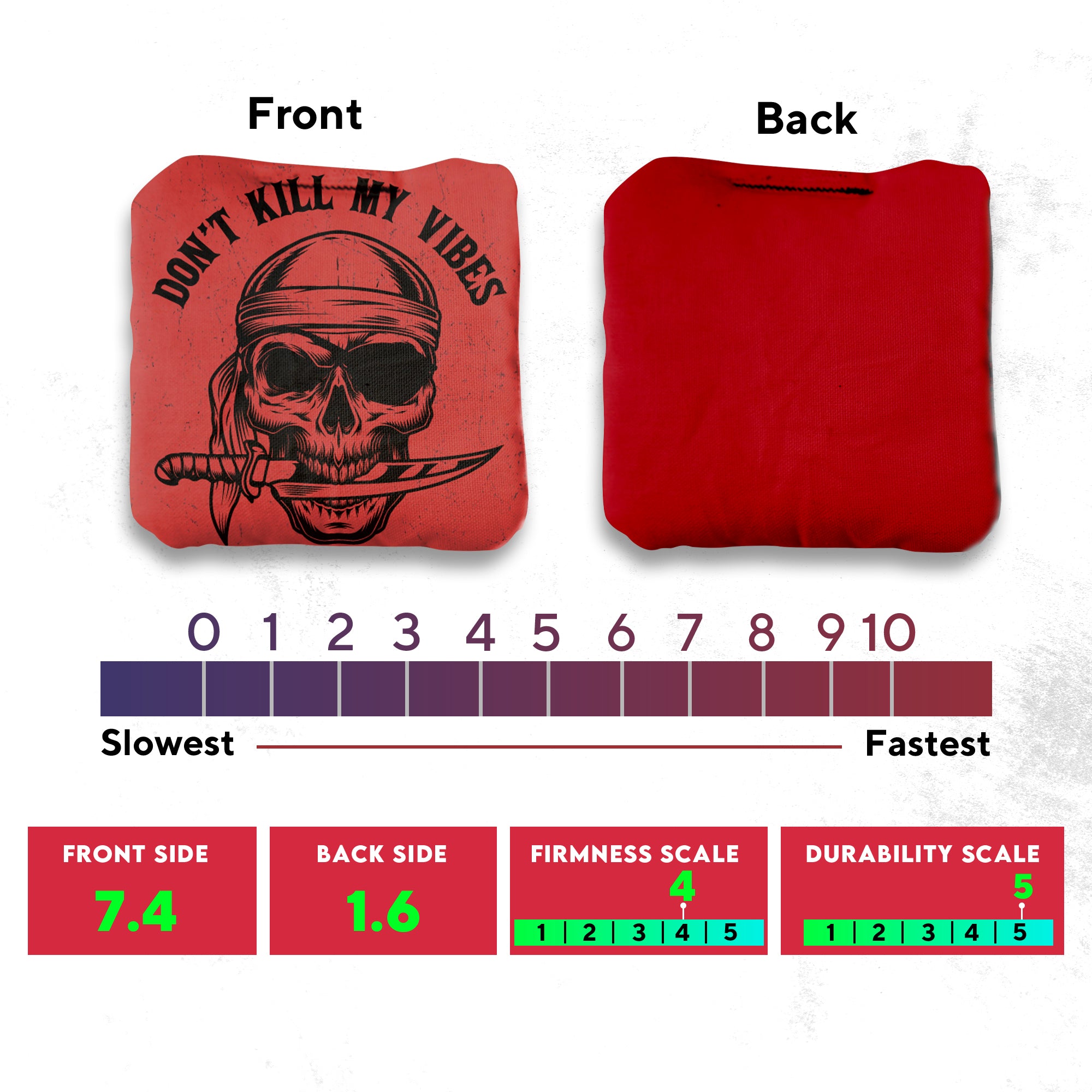 Don't Kill My Vibes Cornhole Bags - Set of 8