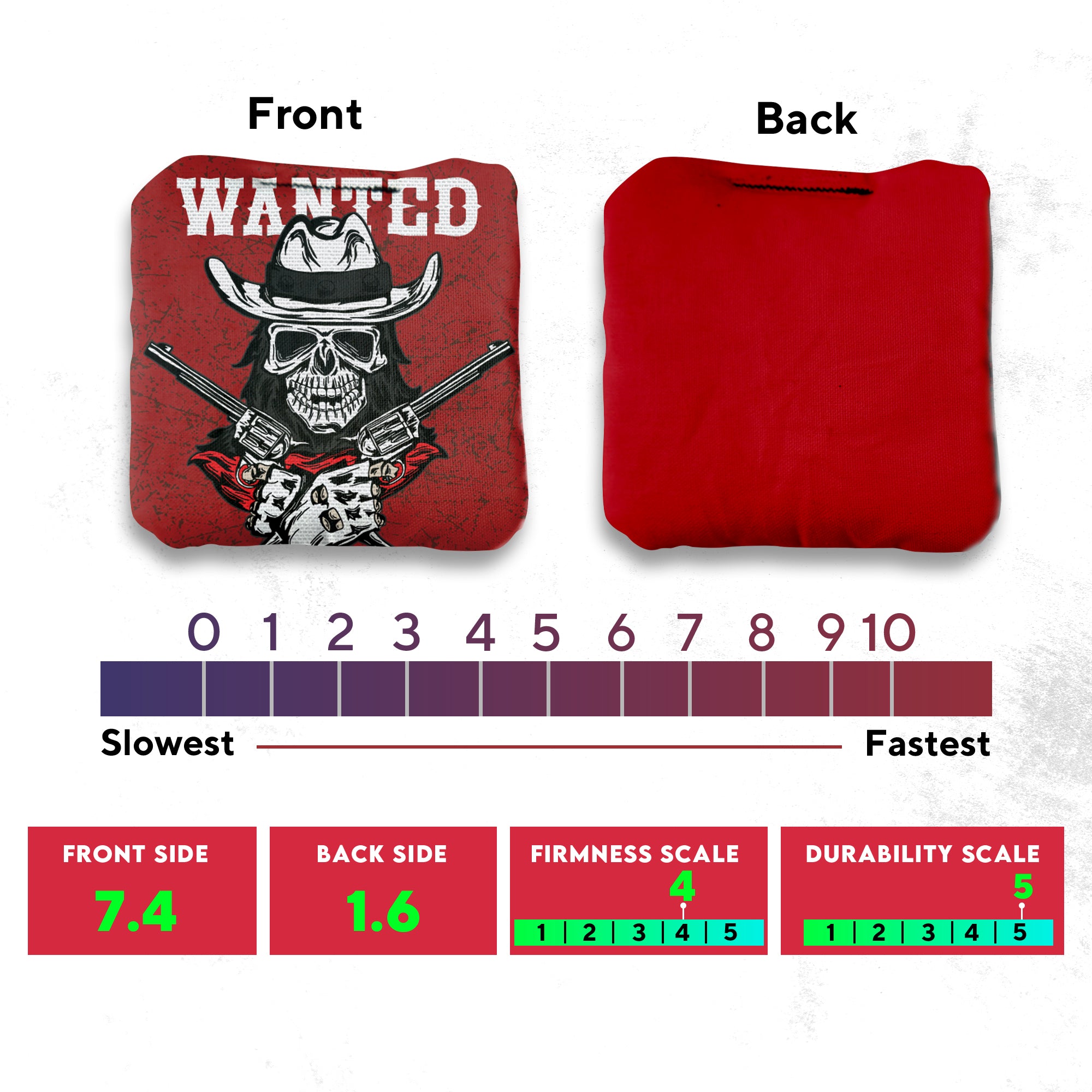 Wanted Skull Cornhole Bags - Set of 8