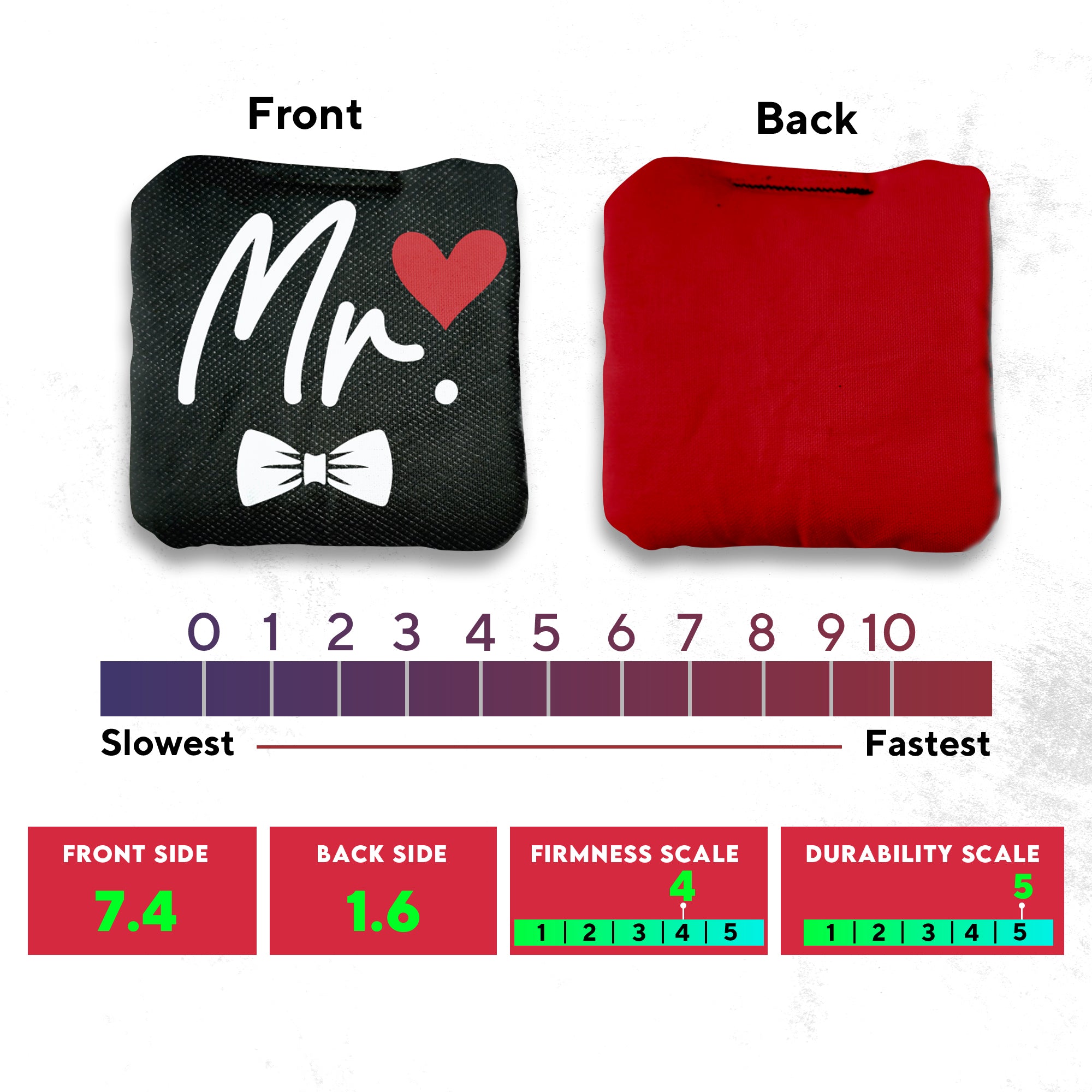Mr. Mrs. Cornhole Bags - Set of 8