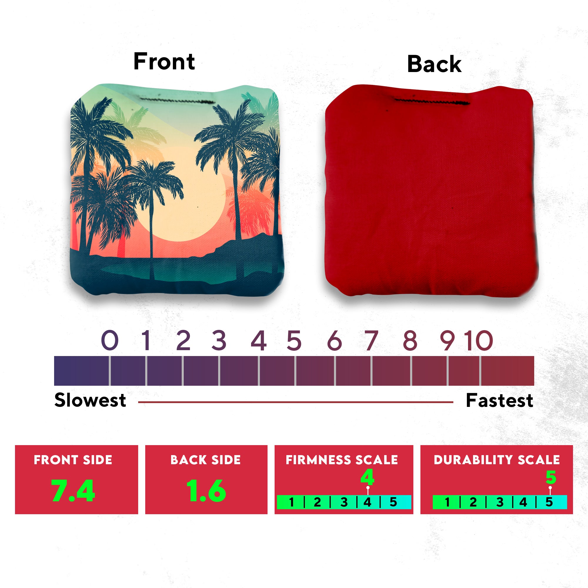 Palm Trees Cornhole Bags - Set of 8