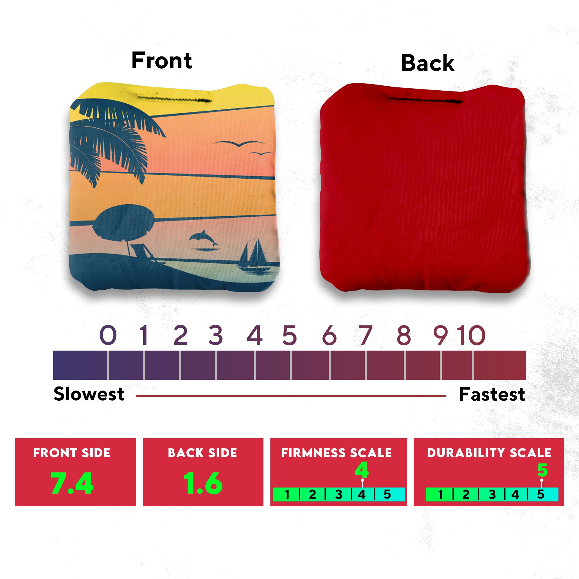 Orange Purple Dolphin Beach Cornhole Bags - Set of 8