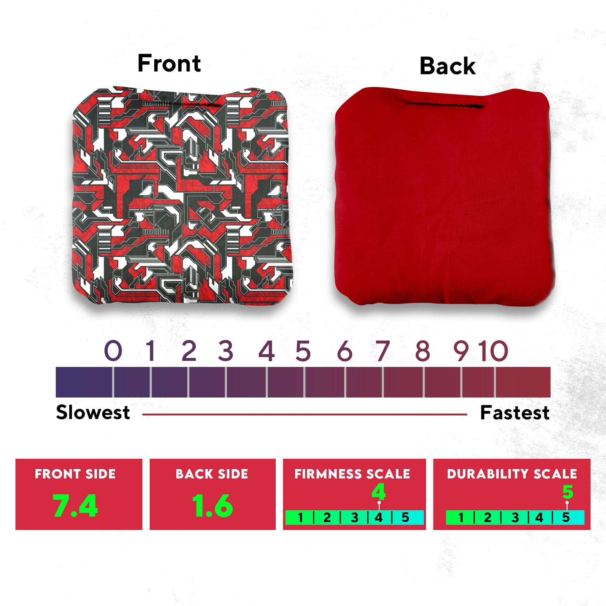 Blue Red Tech Fusion Cornhole Bags - Set of 8