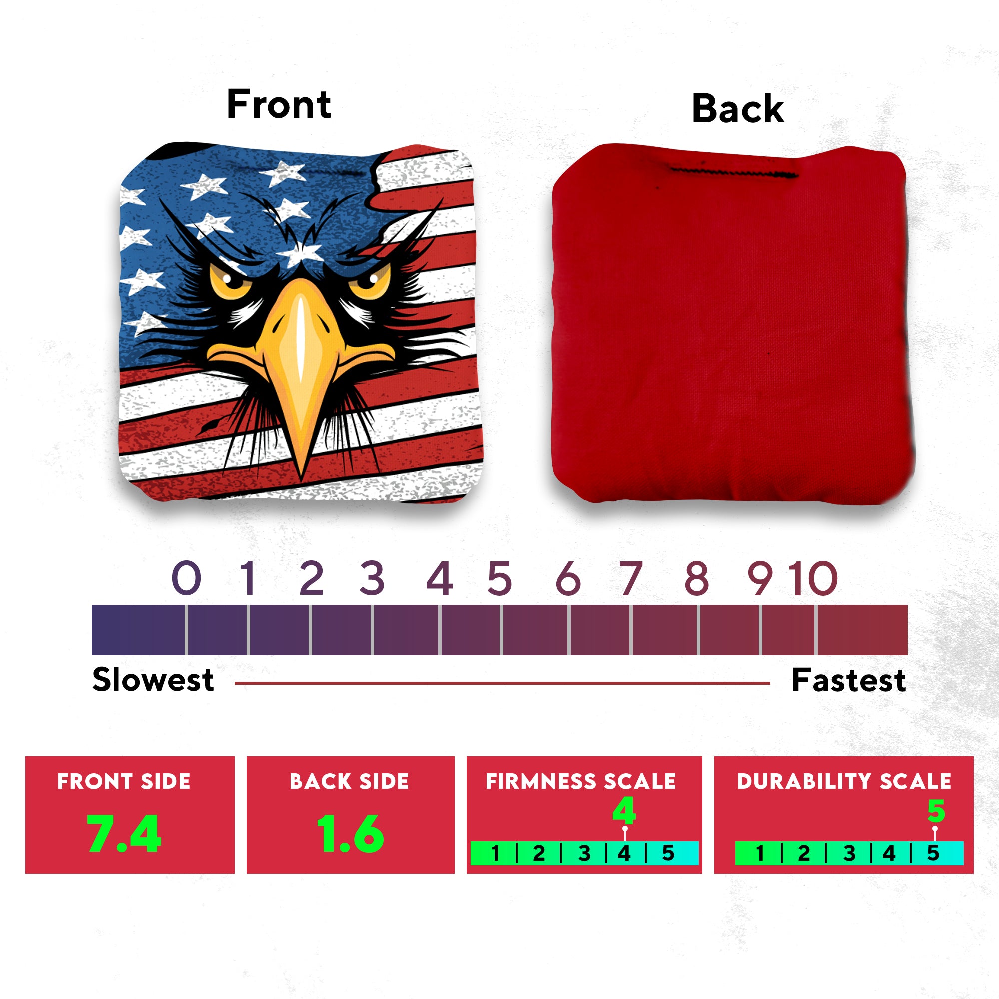Eagle in Flag Cornhole Bags - Set of 8