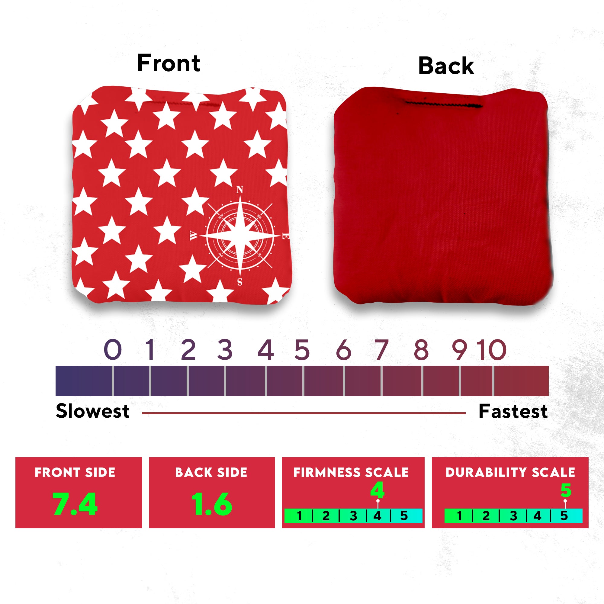 Compass Star Cornhole Bags - Set of 8